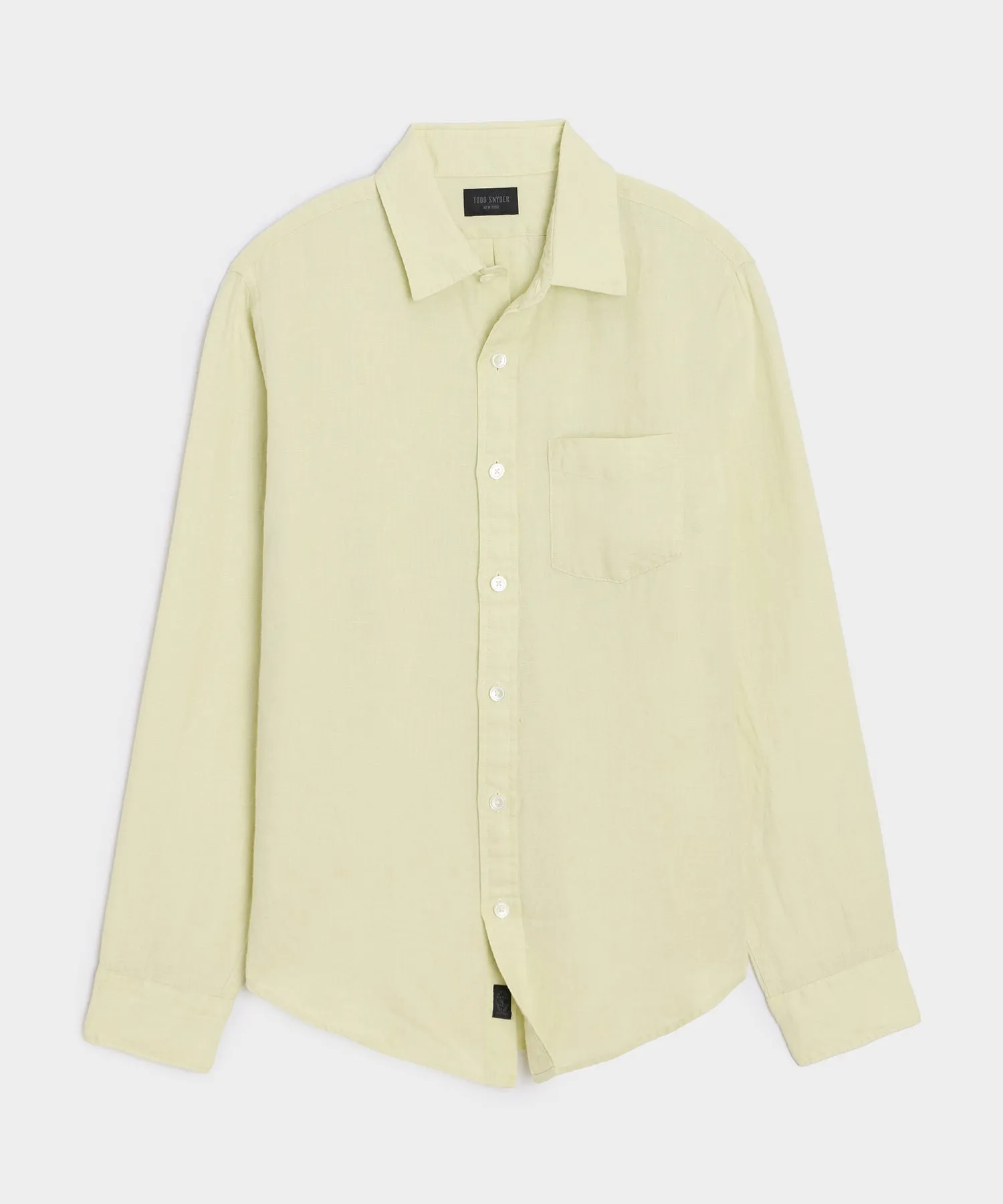 Slim Sea Soft Irish Linen Point Collar Shirt sold by Todd Snyder