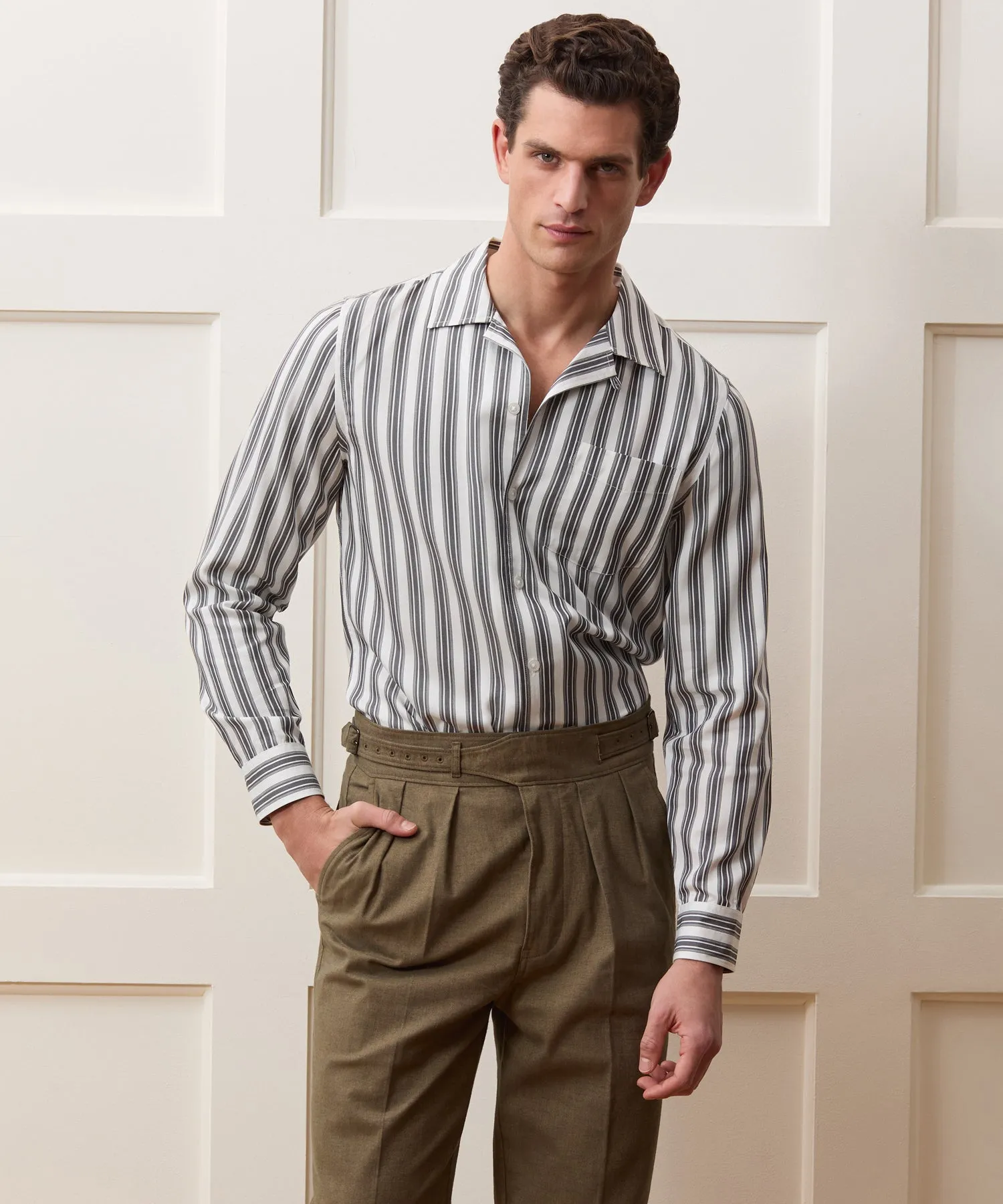 Striped Rayon Hollywood Shirt sold by Todd Snyder product image thumbnail 2