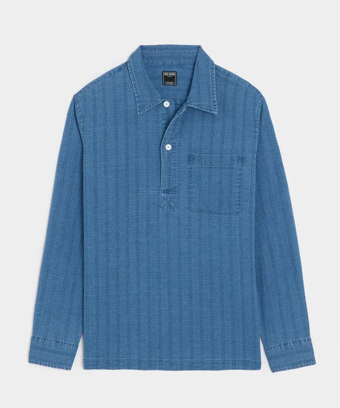 Jacquard Denim Popover sold by Todd Snyder