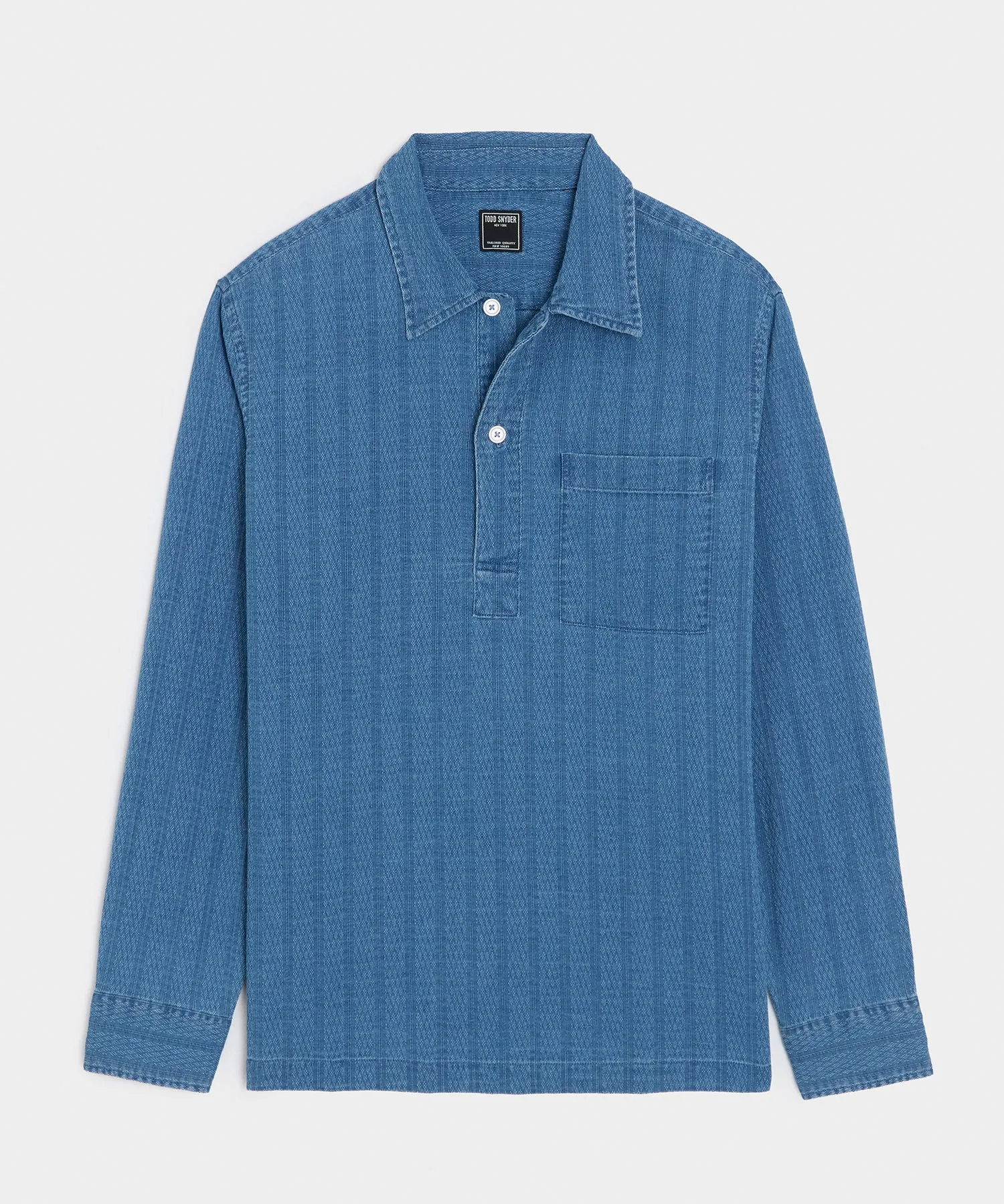 Jacquard Denim Popover sold by Todd Snyder