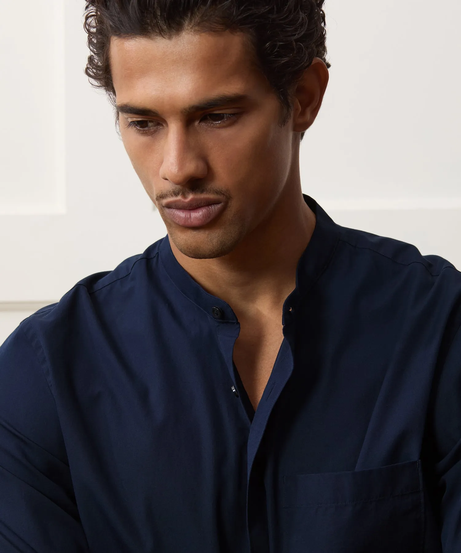 Poplin Band Collar Big Shirt sold by Todd Snyder product image thumbnail 4