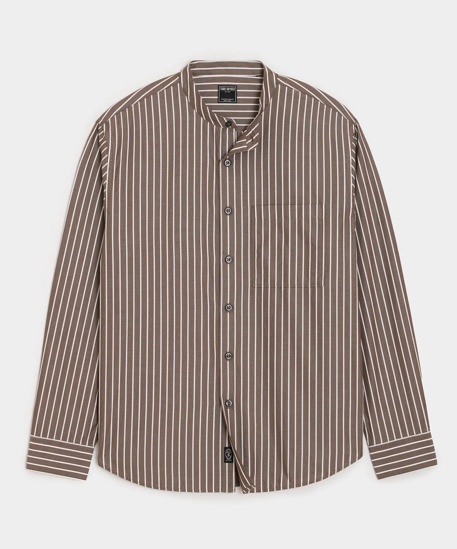 Poplin Band Collar Big Shirt sold by Todd Snyder