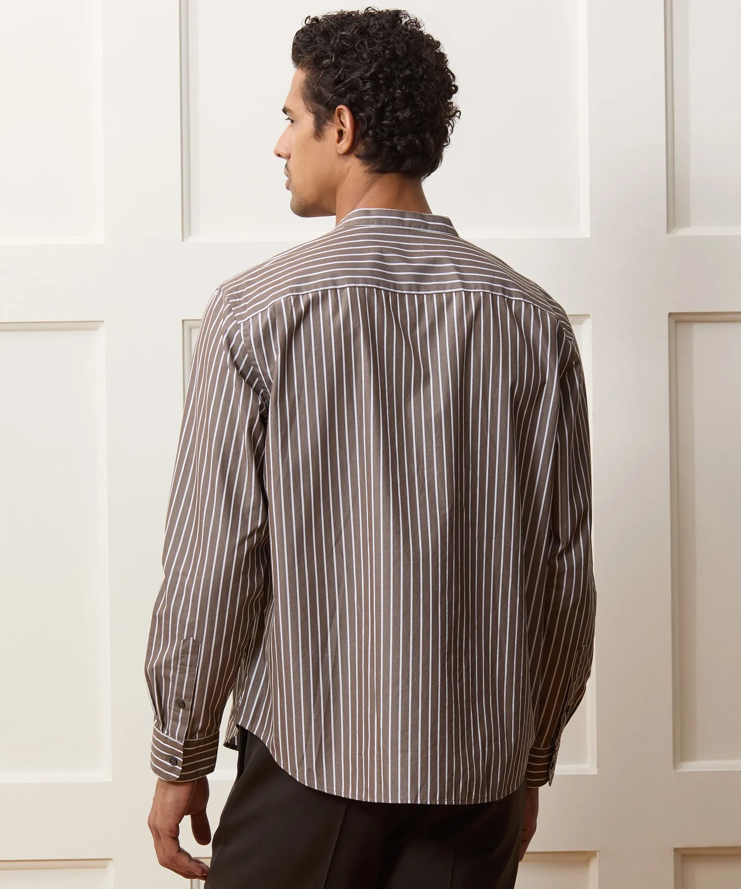 Poplin Band Collar Big Shirt sold by Todd Snyder product image thumbnail 5