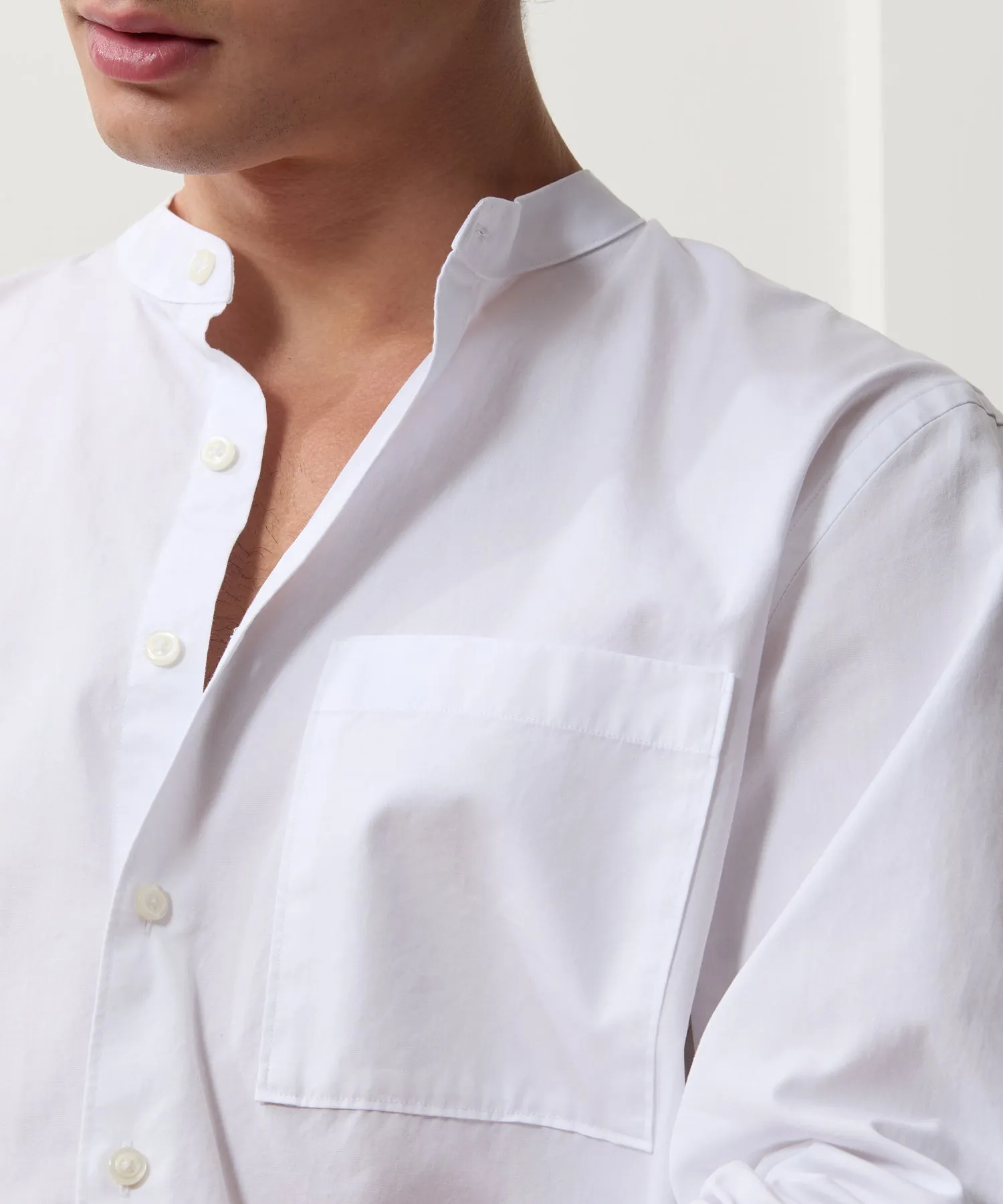 Poplin Band Collar Big Shirt sold by Todd Snyder product image thumbnail 4