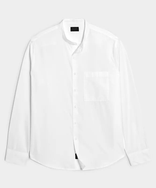 Poplin Band Collar Big Shirt sold by Todd Snyder