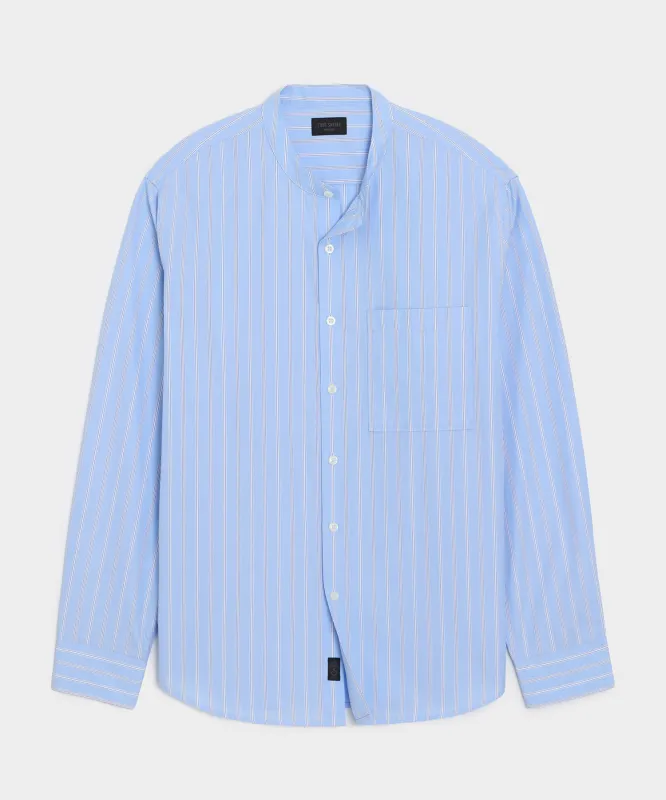 Poplin Band Collar Big Shirt sold by Todd Snyder