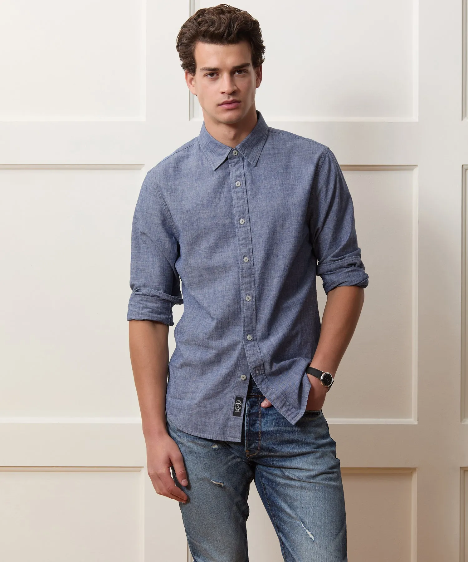 Chambray Sport Shirt sold by Todd Snyder product image thumbnail 2