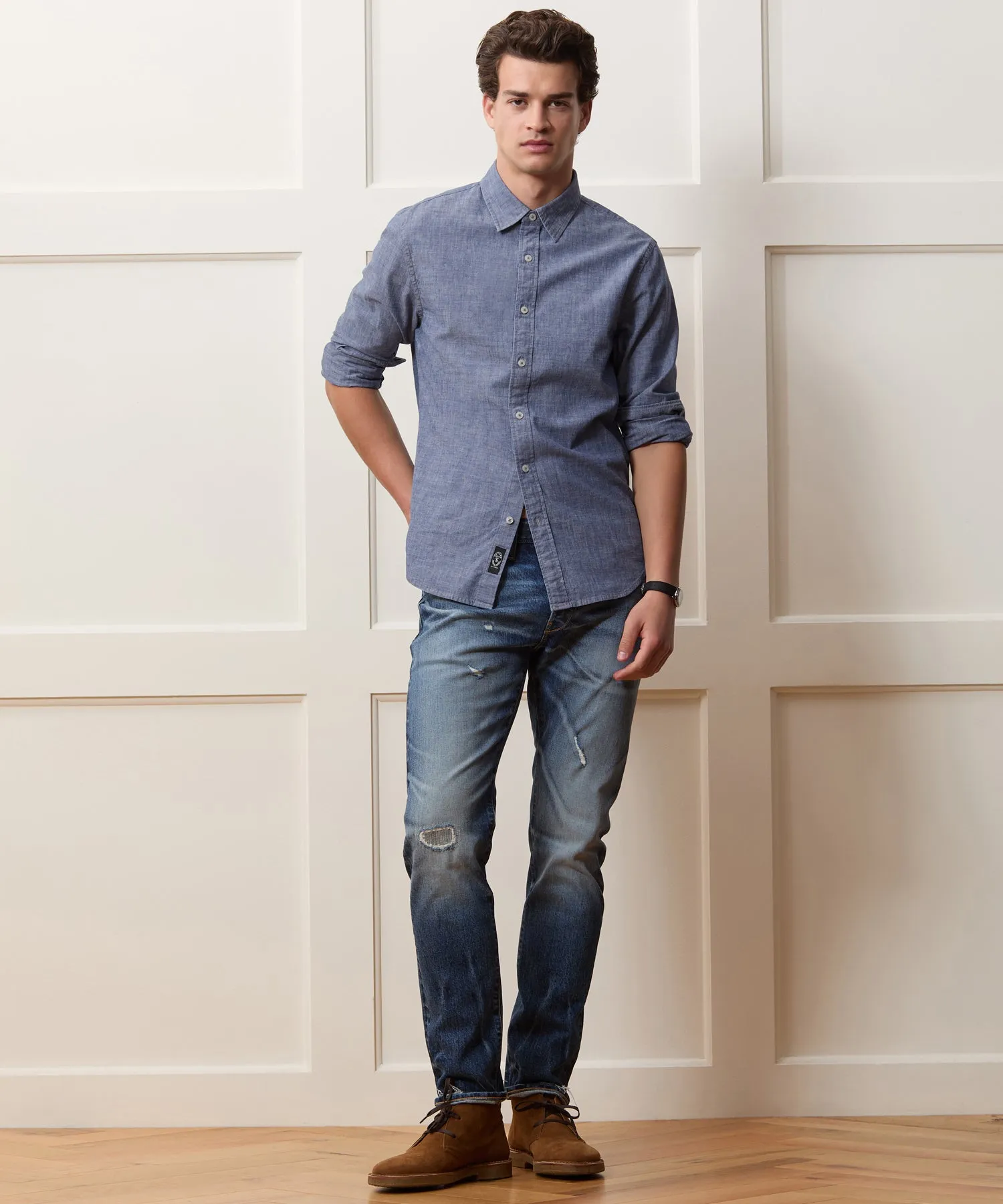 Chambray Sport Shirt sold by Todd Snyder product image thumbnail 3