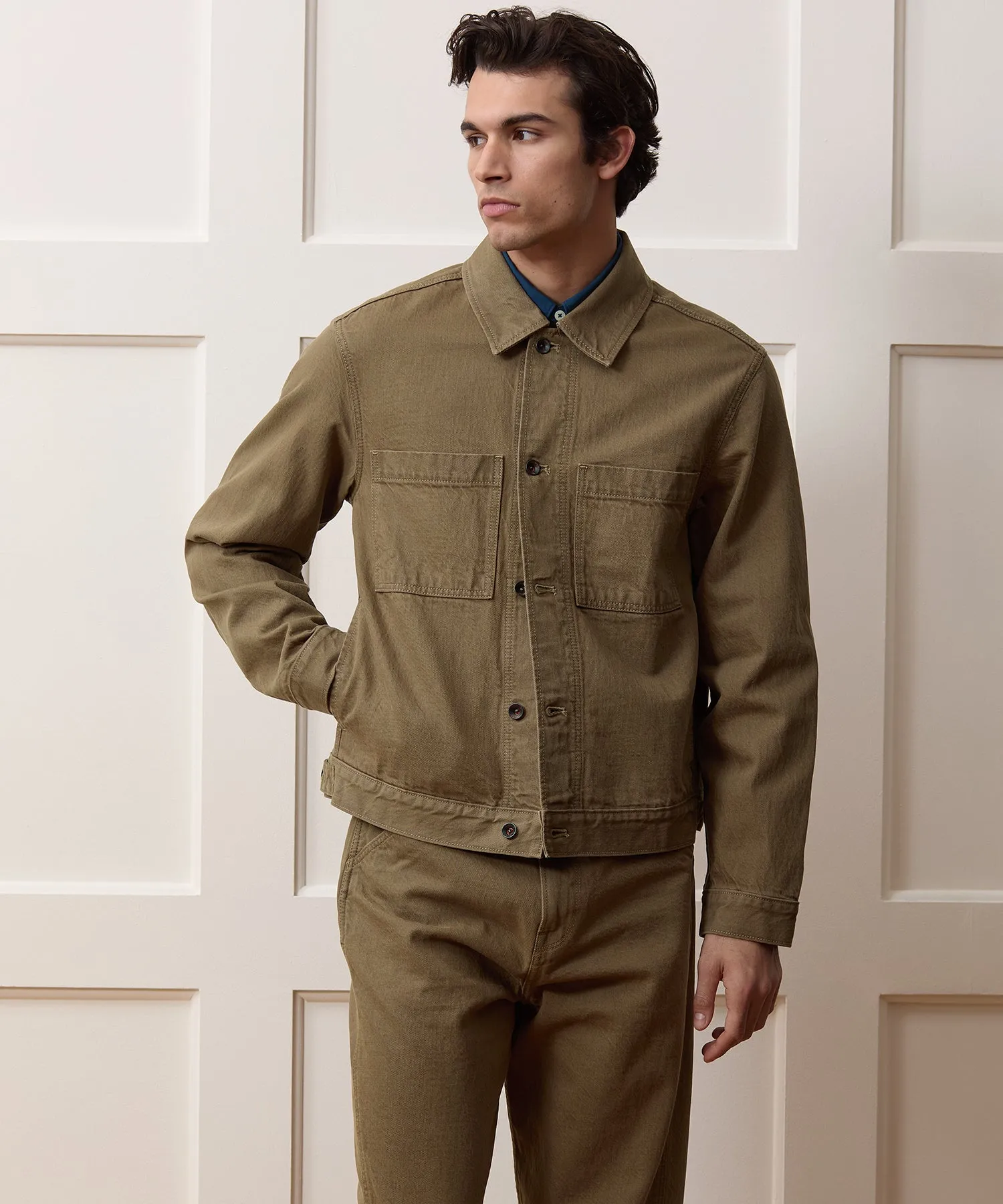 Boxy Denim Jacket sold by Todd Snyder product image thumbnail 2