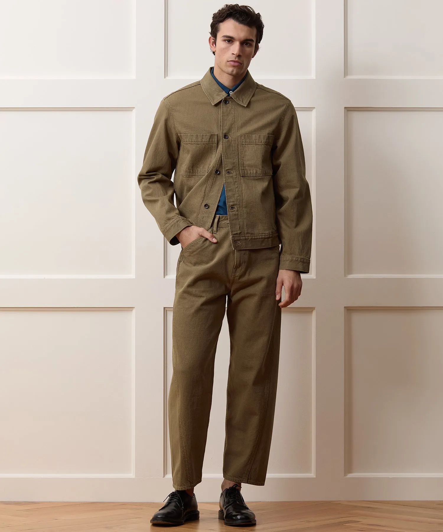 Boxy Denim Jacket sold by Todd Snyder product image thumbnail 3