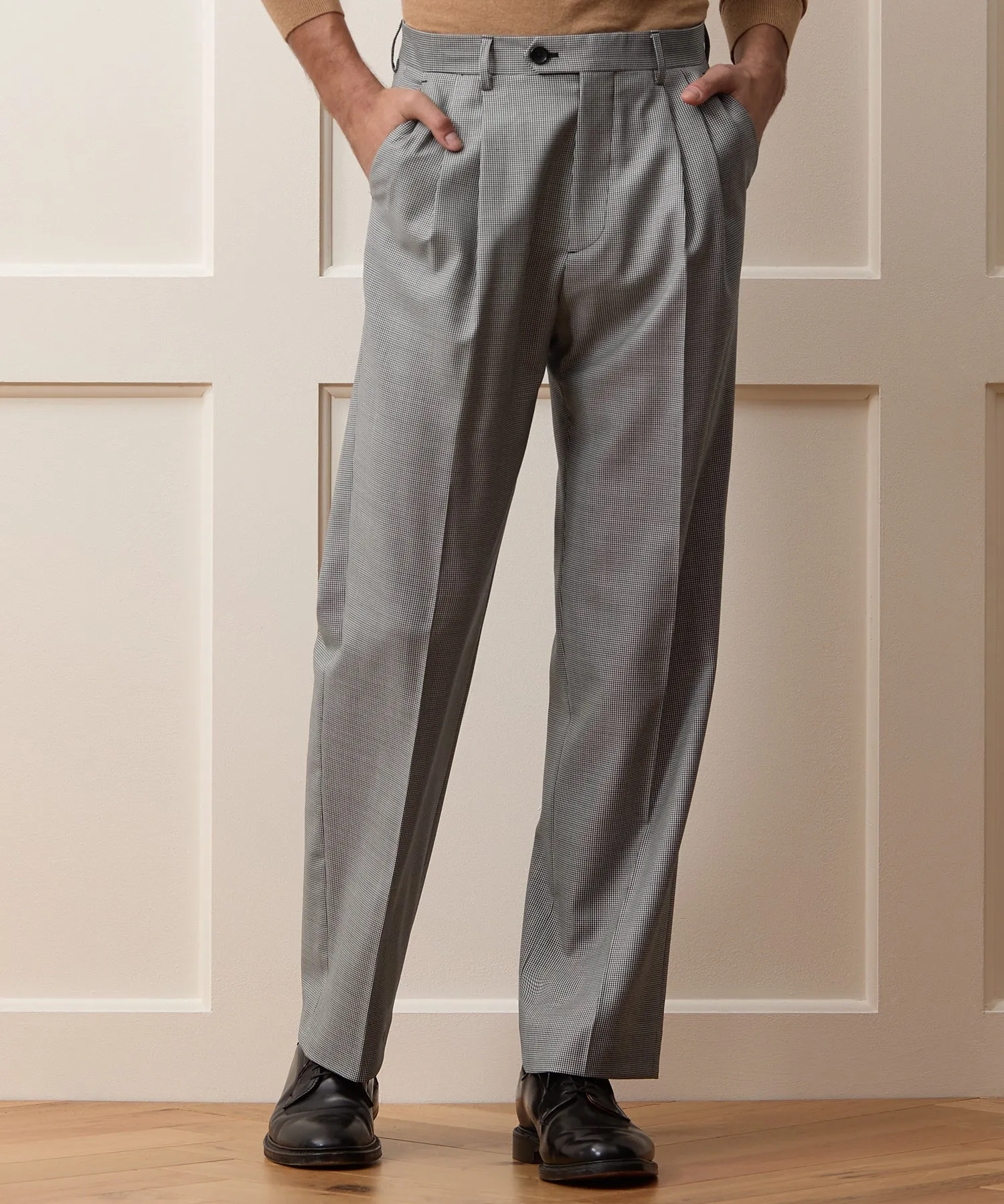 Italian Wool Houndstooth Wythe Trouser sold by Todd Snyder product image thumbnail 2
