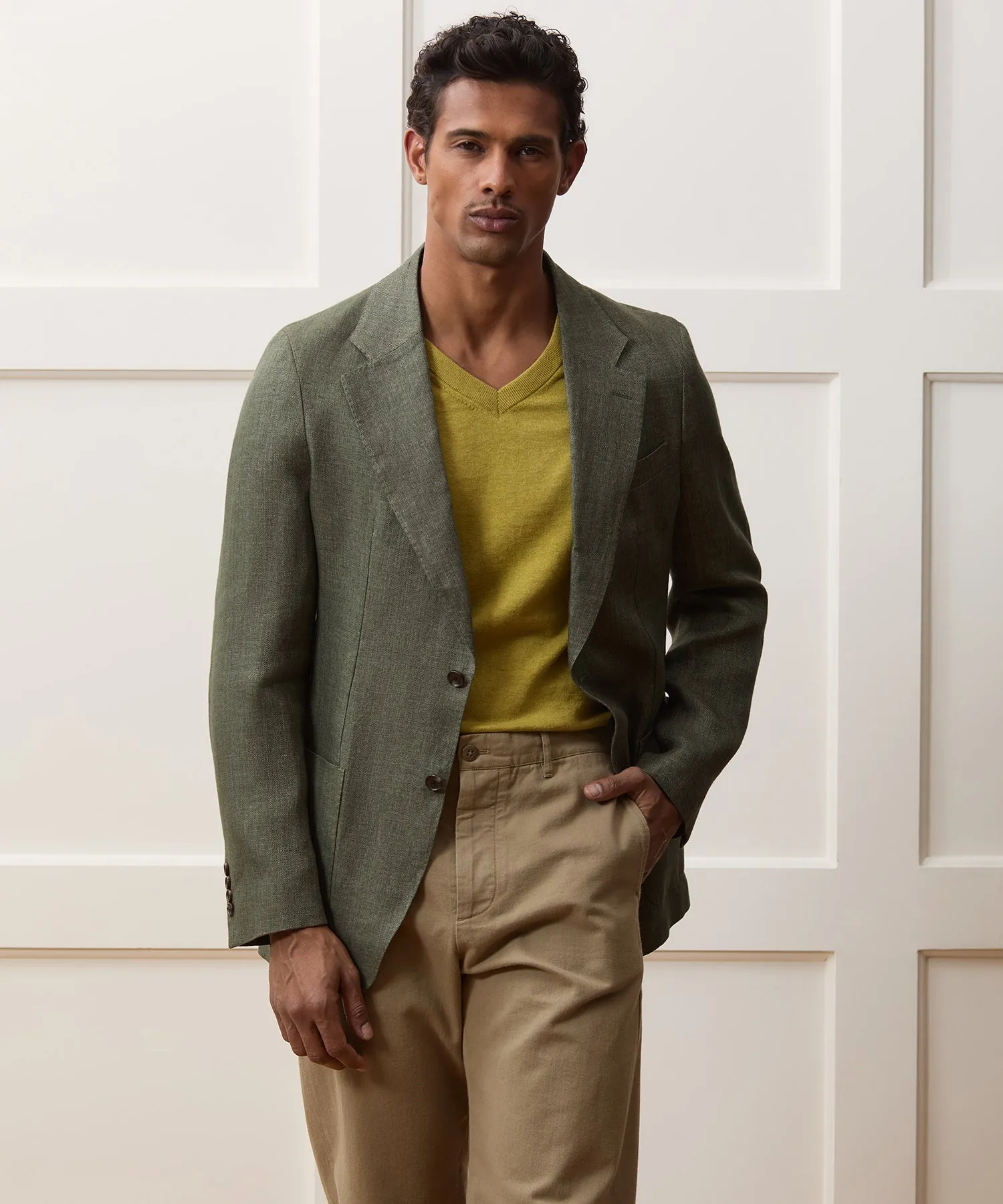 Italian Linen Herringbone Sport Coat sold by Todd Snyder product image thumbnail 2