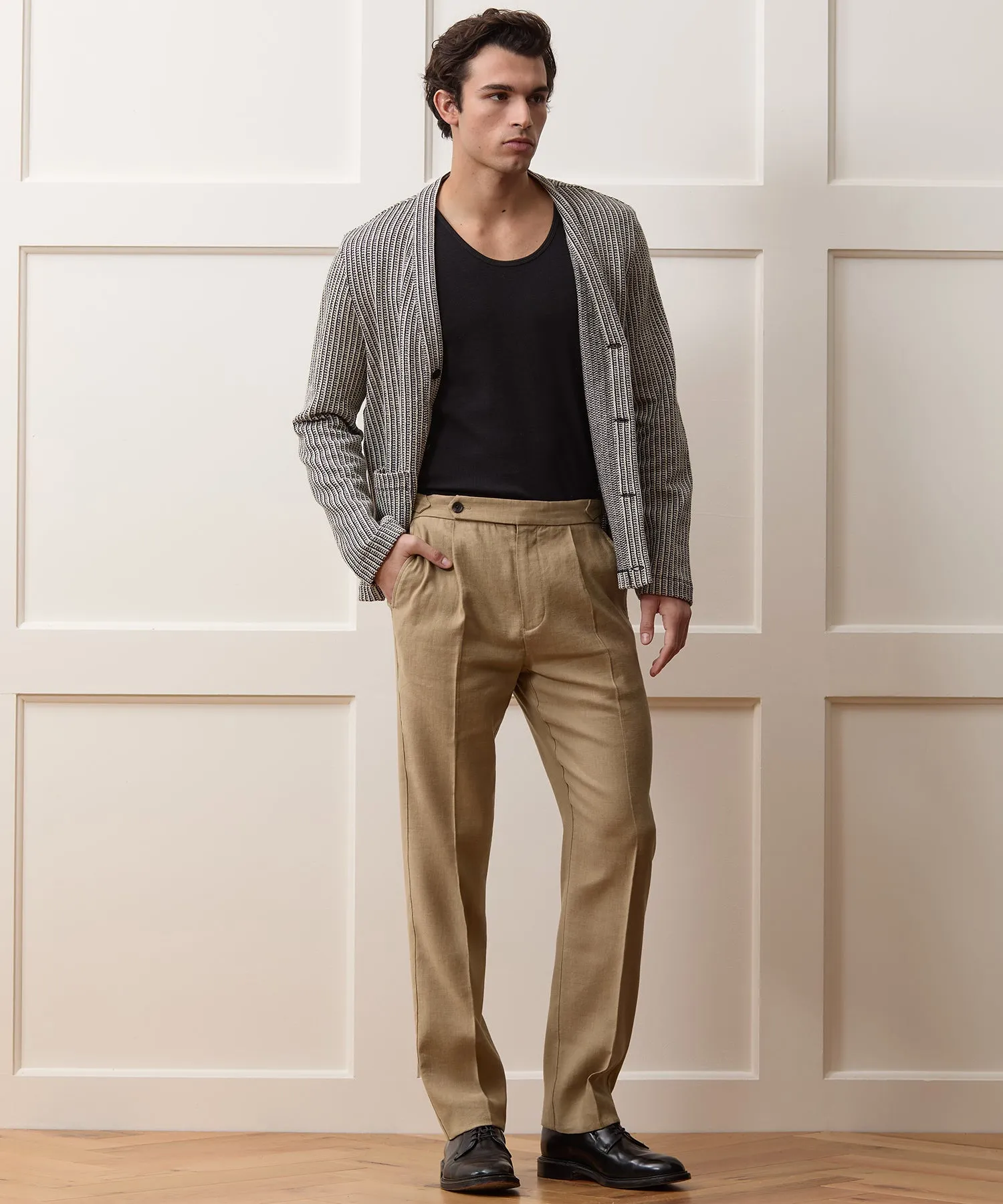Italian Linen Side Tab Trouser sold by Todd Snyder product image thumbnail 3