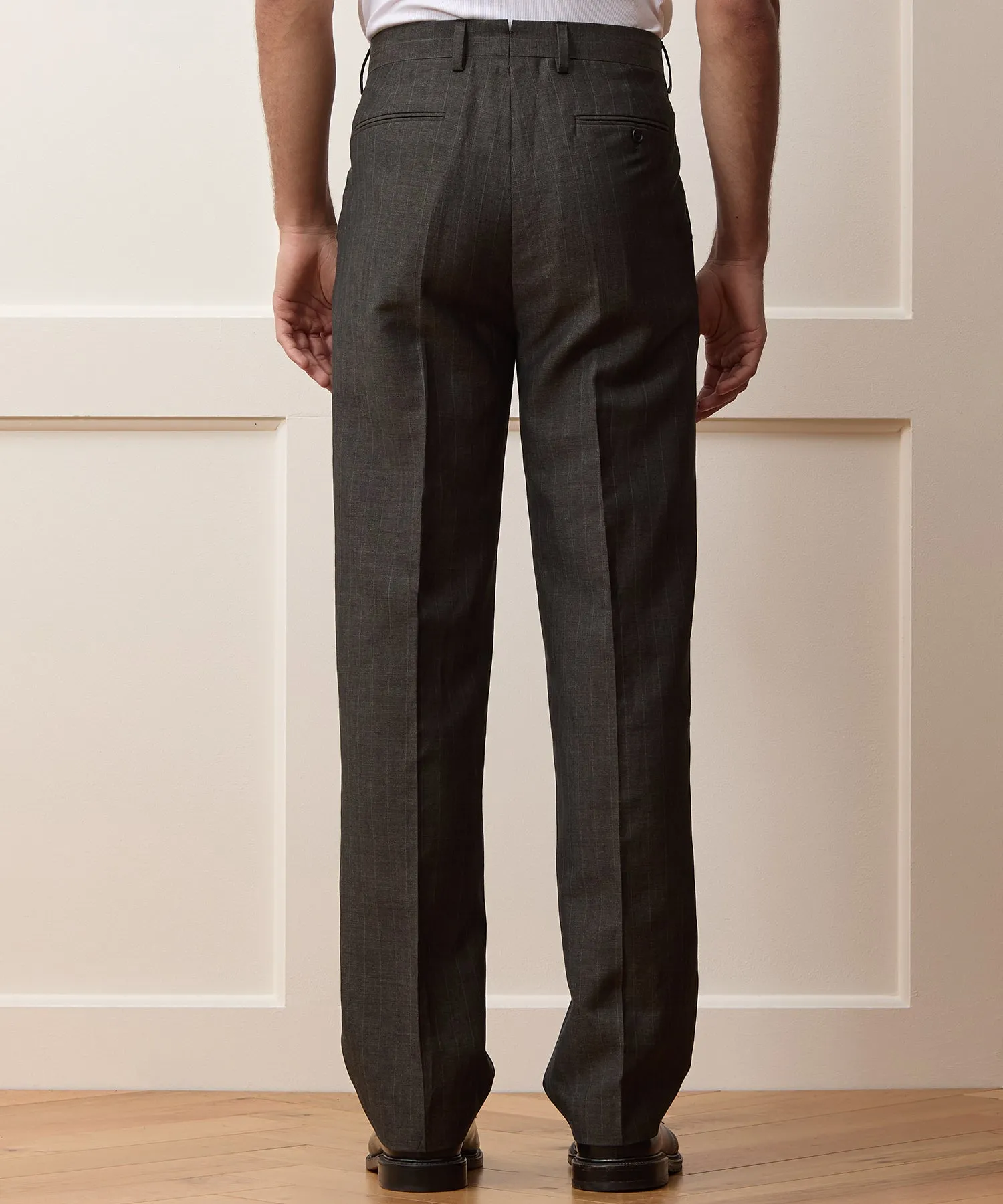 Italian Wool-Linen Pinstripe Wythe Trouser sold by Todd Snyder product image thumbnail 5