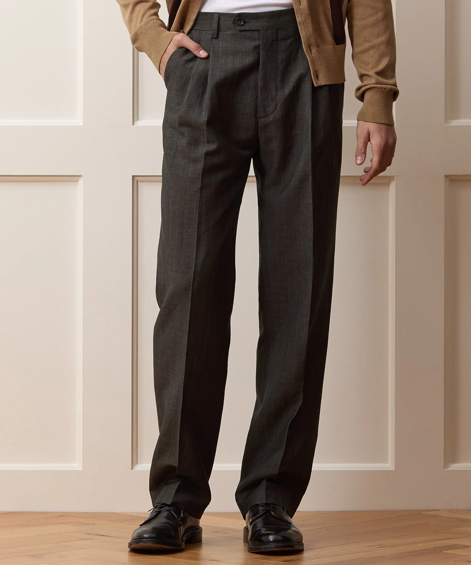 Italian Wool-Linen Pinstripe Wythe Trouser sold by Todd Snyder product image thumbnail 2