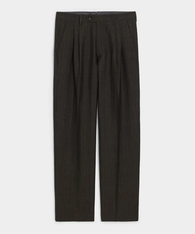 Italian Wool-Linen Pinstripe Wythe Trouser sold by Todd Snyder