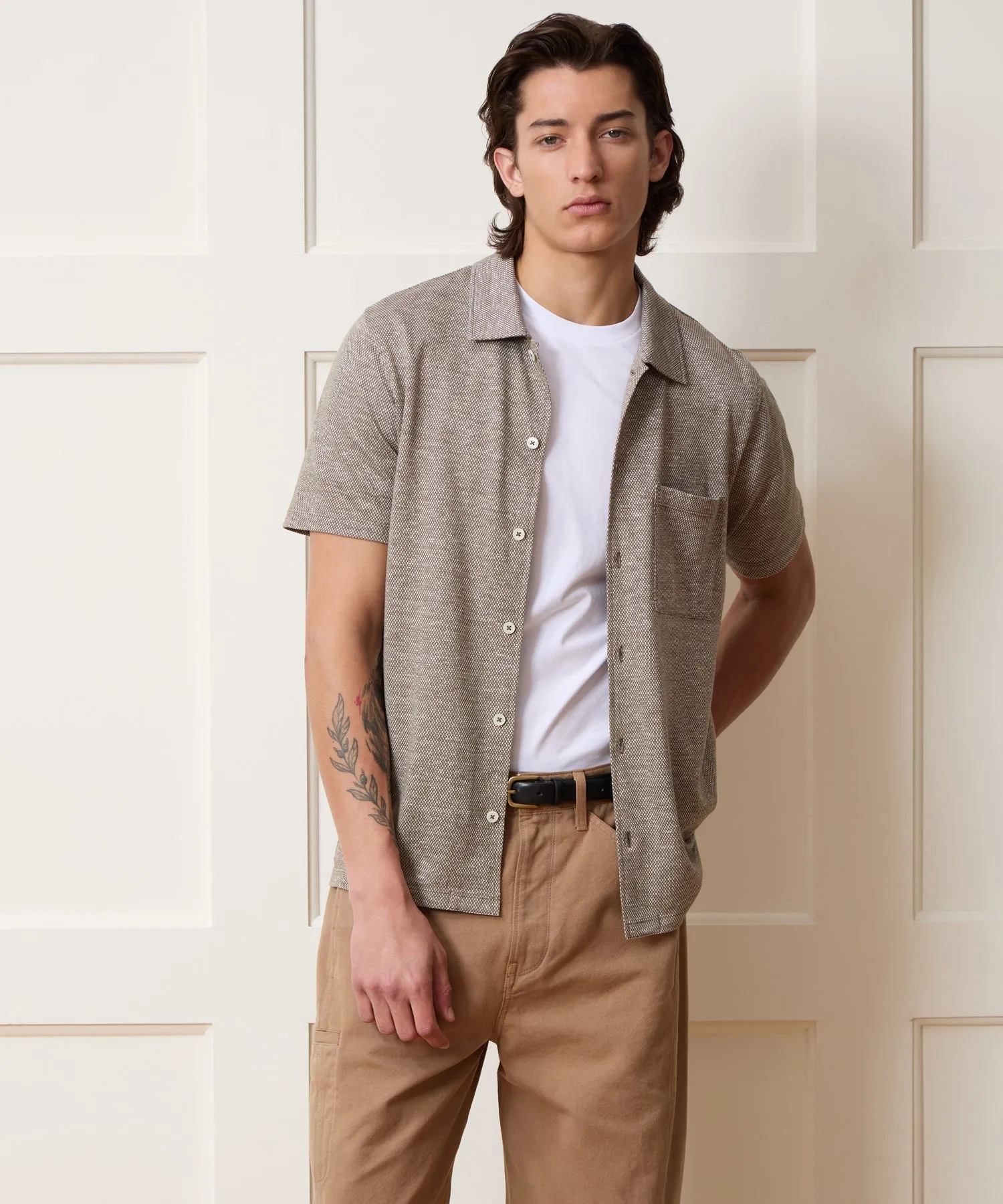 Cotton Jacquard Shirt sold by Todd Snyder product image thumbnail 2