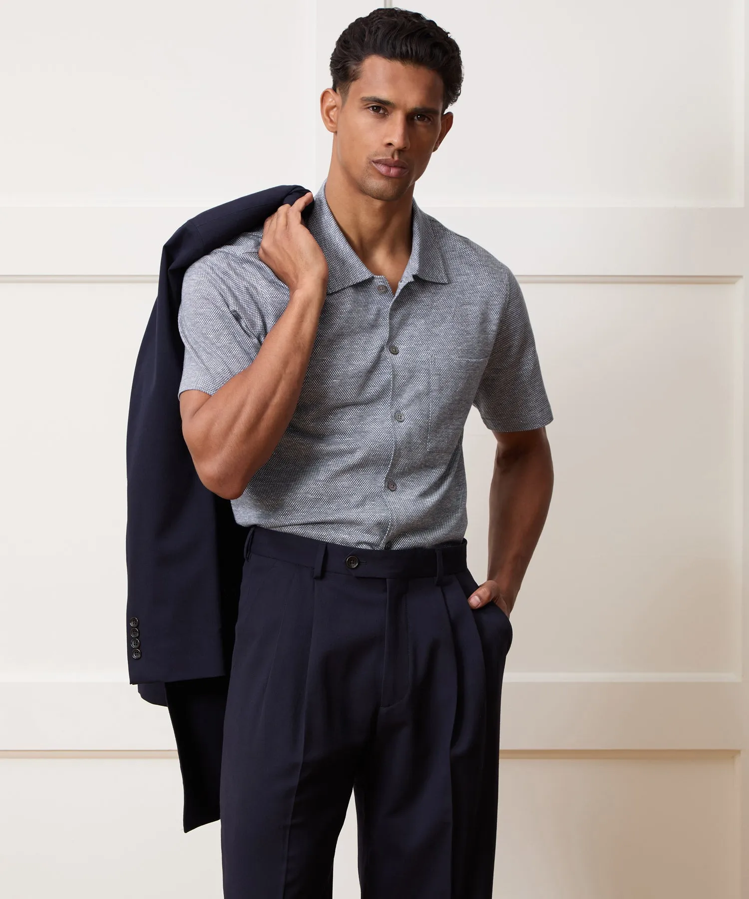 Cotton Jacquard Shirt sold by Todd Snyder product image thumbnail 2