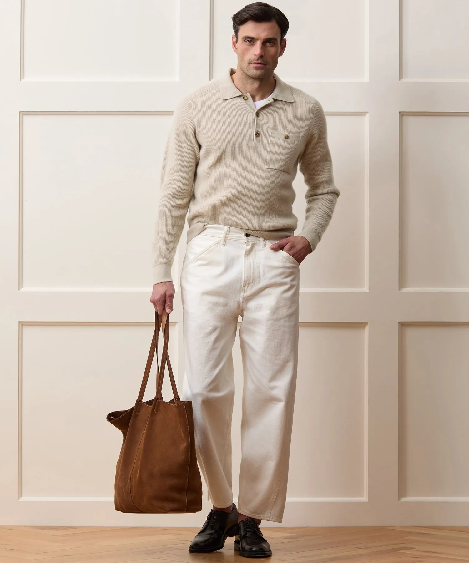 Made in Italy Cashmere Sweater Polo sold by Todd Snyder product image thumbnail 5