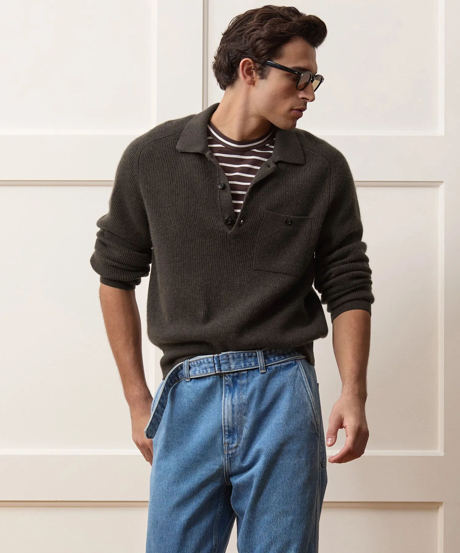 Made in Italy Cashmere Sweater Polo sold by Todd Snyder product image thumbnail 2