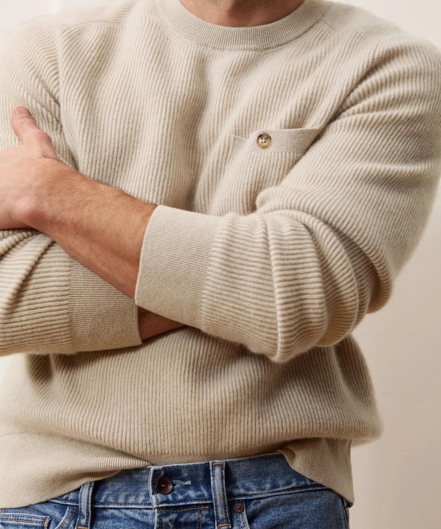 Made in Italy Cashmere Crewneck Sweater sold by Todd Snyder product image thumbnail 3