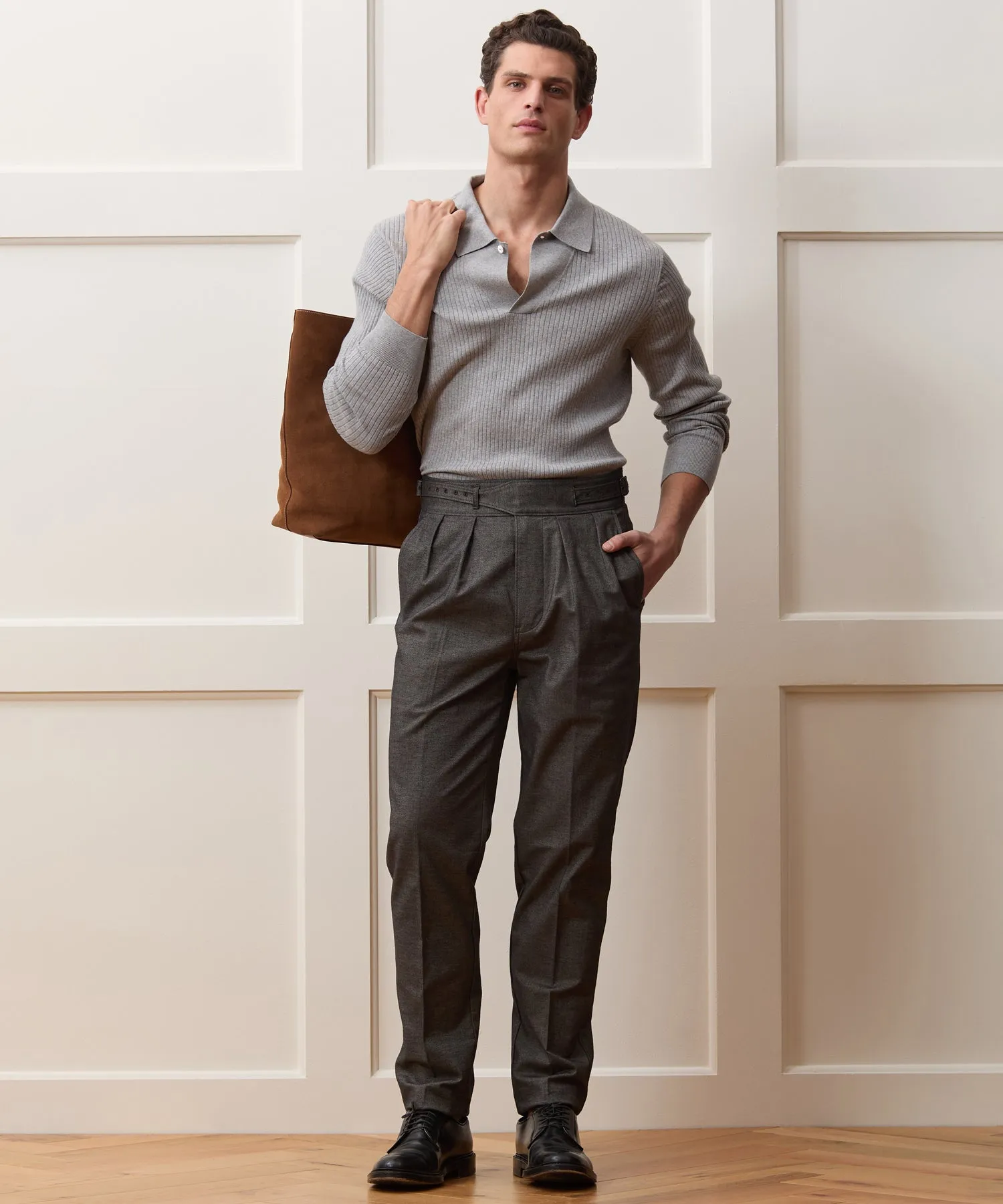 Ribbed Cotton-Cashmere Sweater Polo sold by Todd Snyder product image thumbnail 5