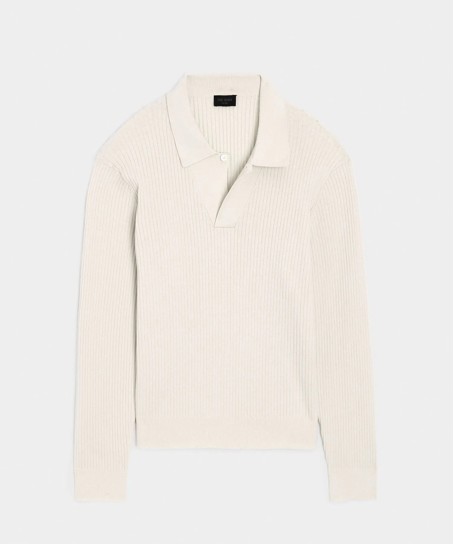 Ribbed Cotton-Cashmere Sweater Polo sold by Todd Snyder