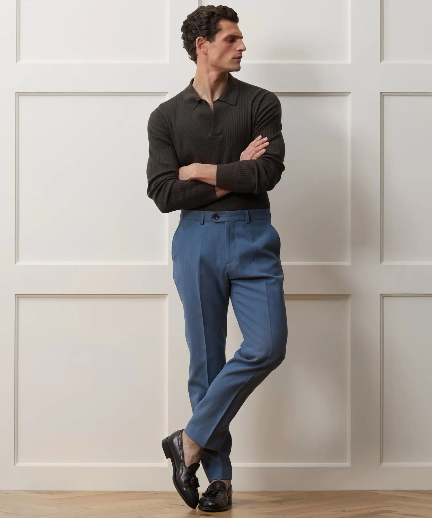 Ribbed Cotton-Cashmere Sweater Polo sold by Todd Snyder product image thumbnail 5