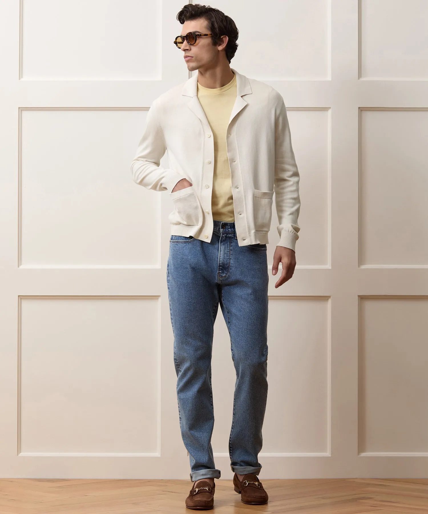 Silk-Cotton Sweater Jacket sold by Todd Snyder product image thumbnail 5