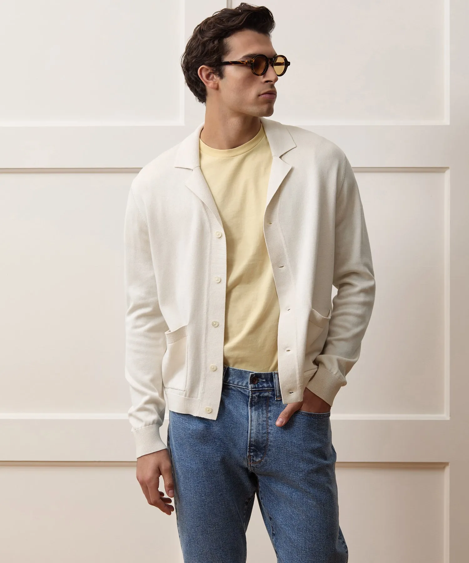 Silk-Cotton Sweater Jacket sold by Todd Snyder product image thumbnail 2