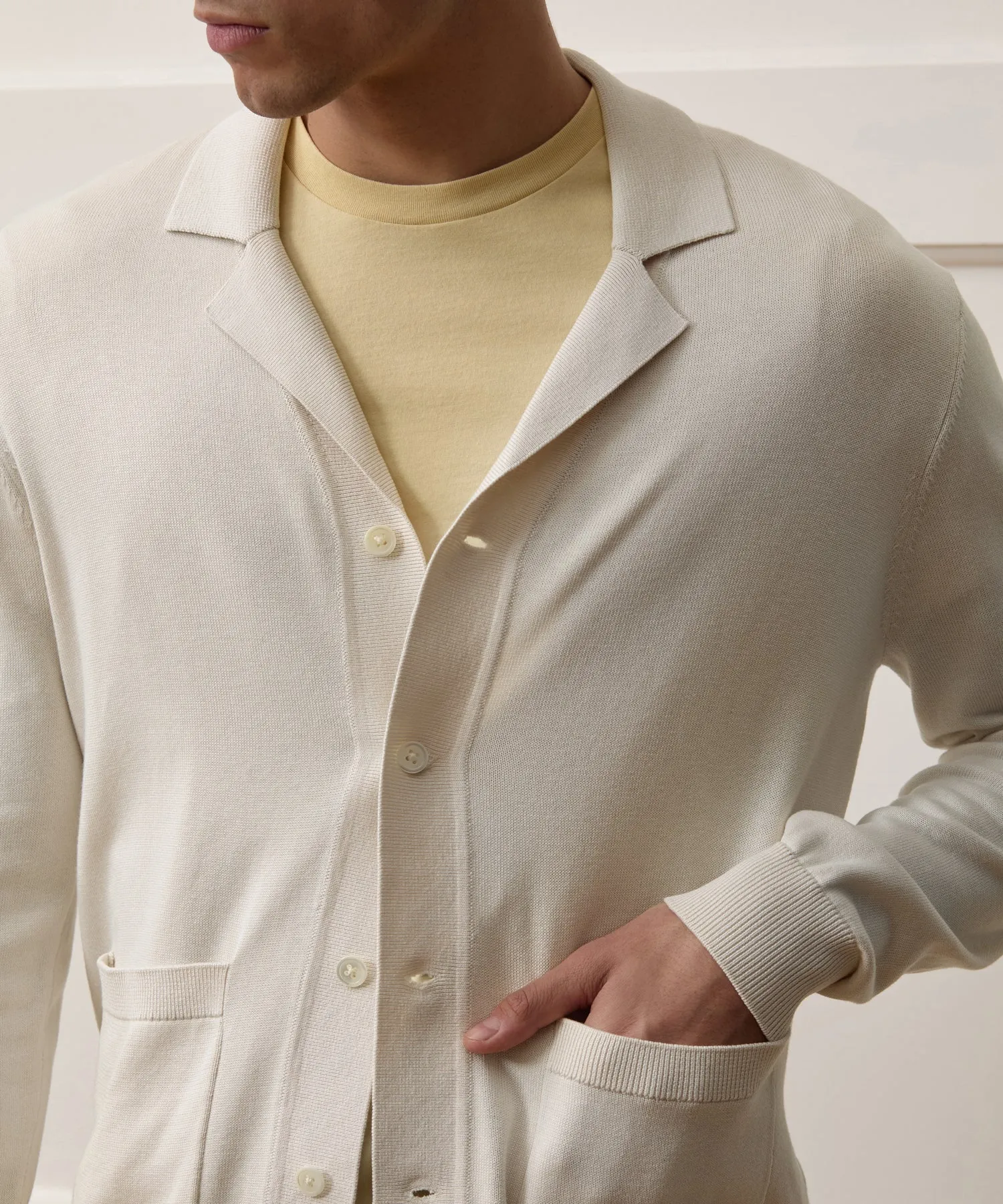 Silk-Cotton Sweater Jacket sold by Todd Snyder product image thumbnail 3