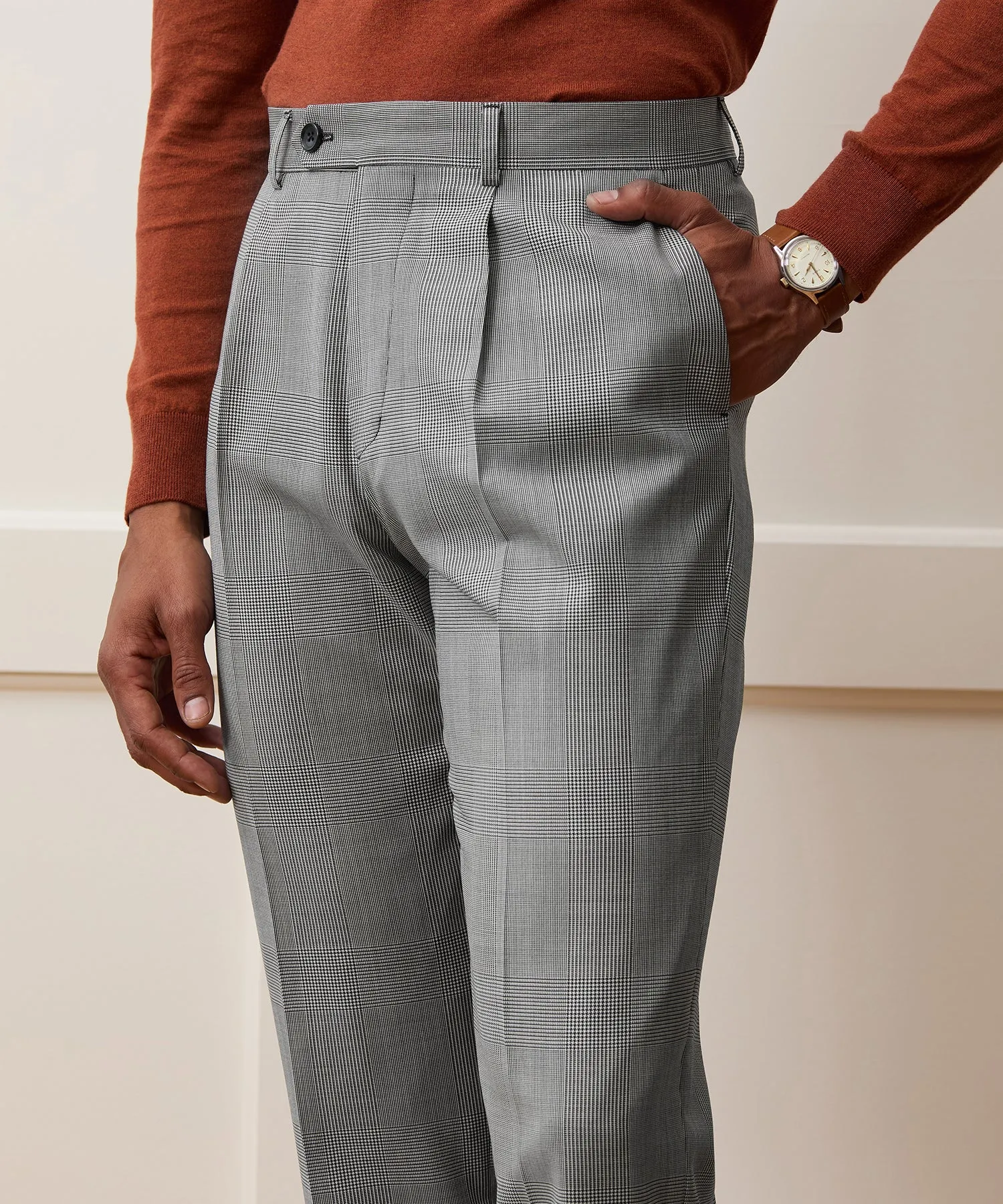 Italian Wool Glen Plaid Madison Trouser sold by Todd Snyder product image thumbnail 5