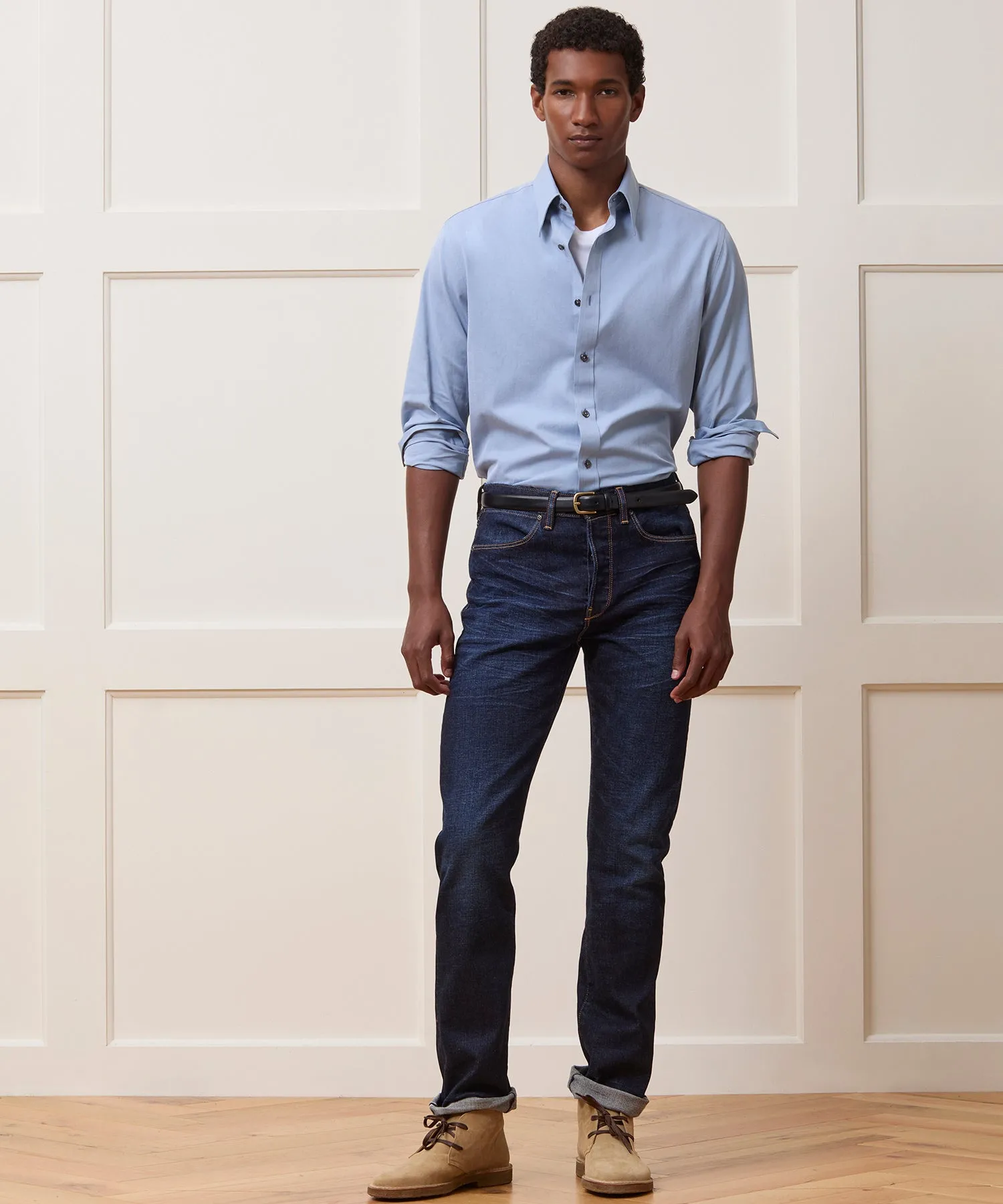 Straight Japanese Selvedge Stretch Jean in Worn Indigo sold by Todd Snyder product image thumbnail 4