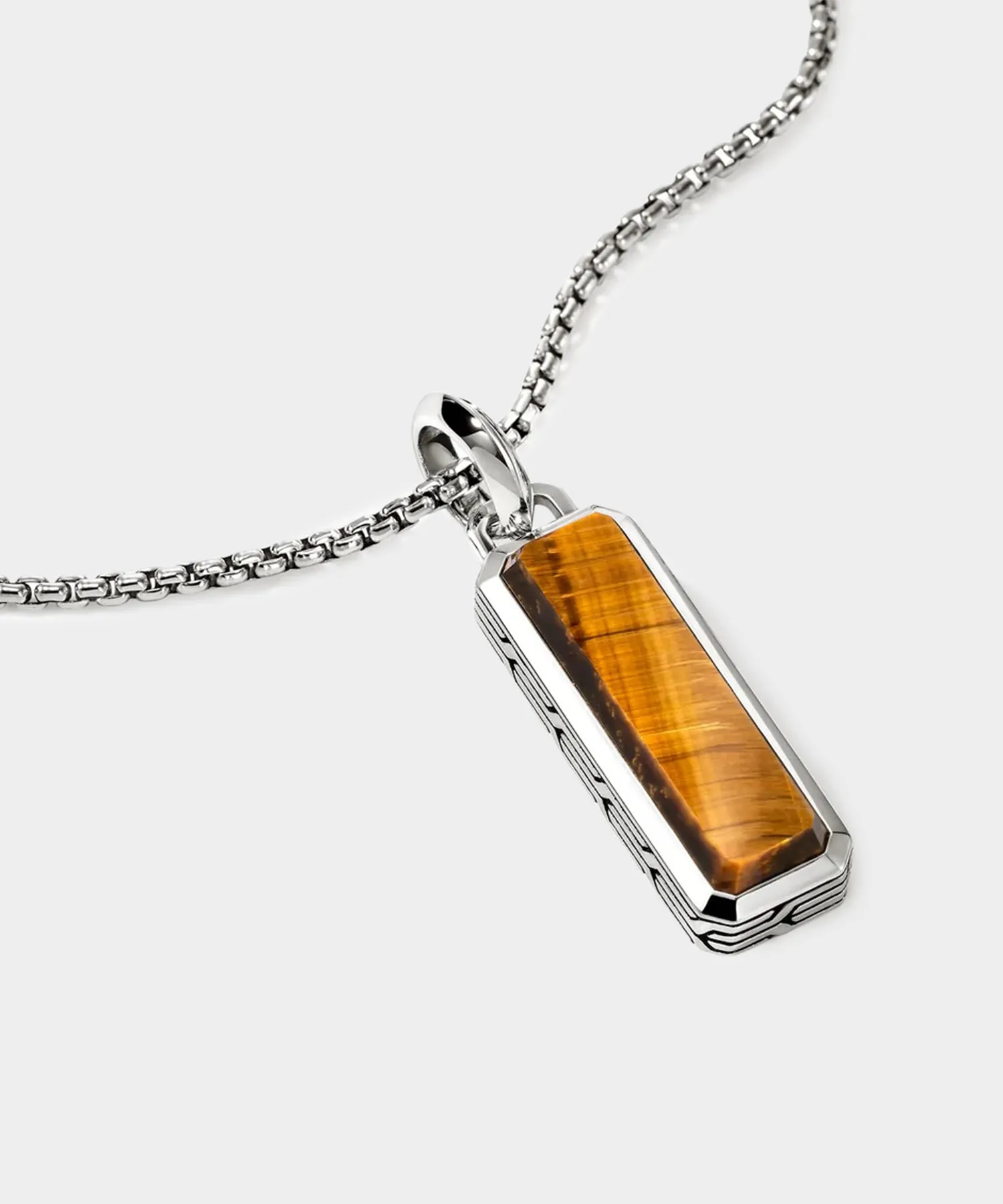 John Hardy Sterling Silver Tiger Eye Talisman Necklace sold by Todd Snyder product image thumbnail 2