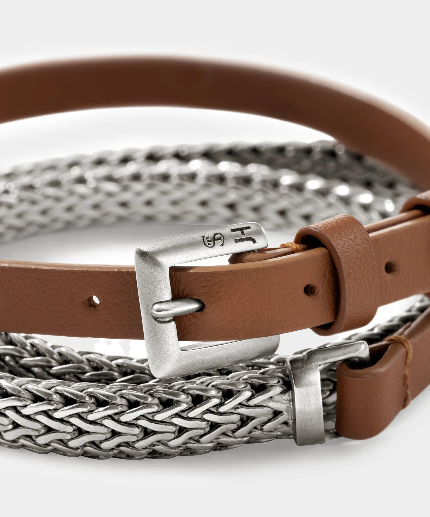 Todd Snyder x John Hardy Sterling Silver Chain and Leather Bracelet sold by Todd Snyder product image thumbnail 5