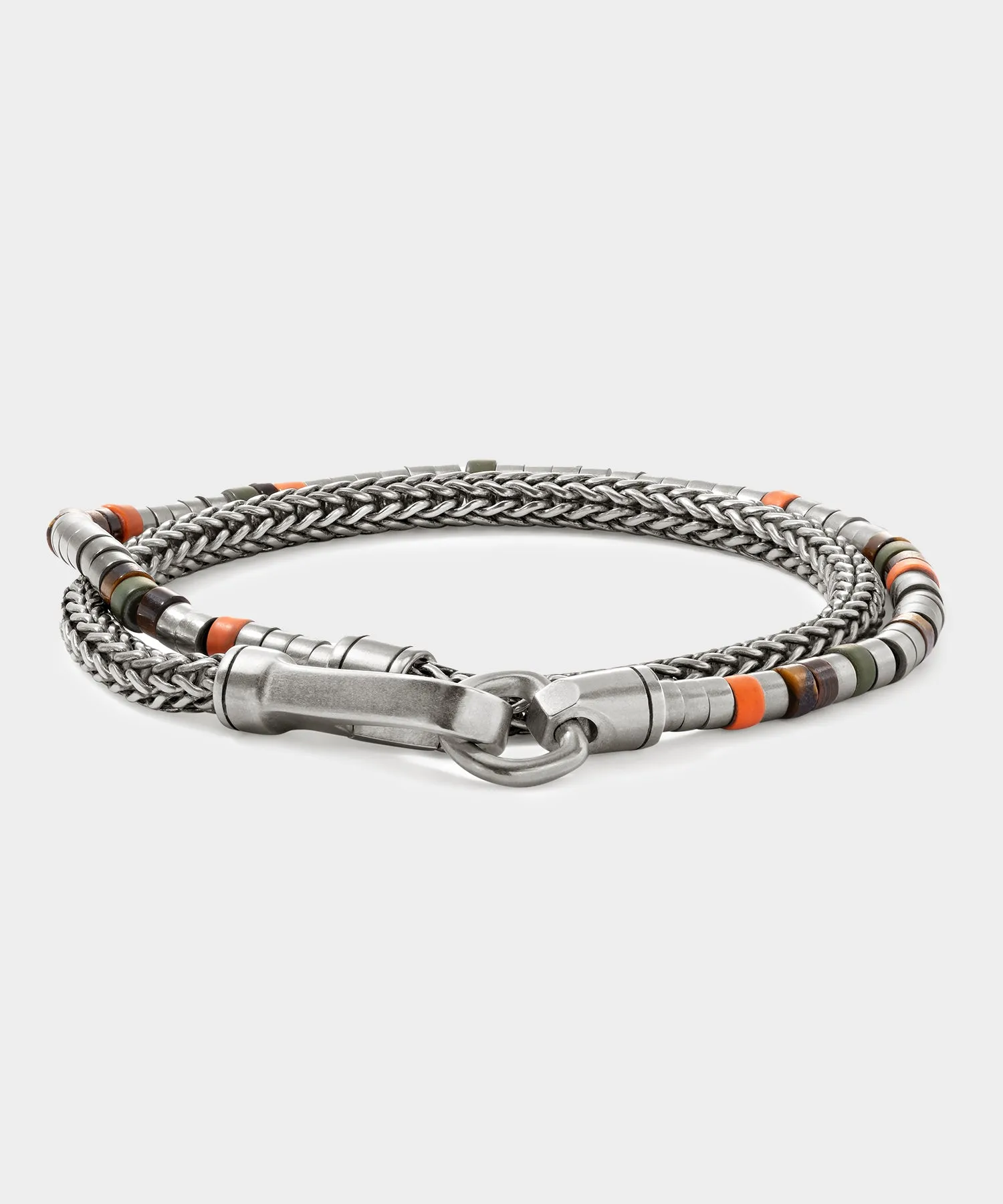 Todd Snyder x John Hardy Heishi Silver Double Wrap Bracelet sold by Todd Snyder