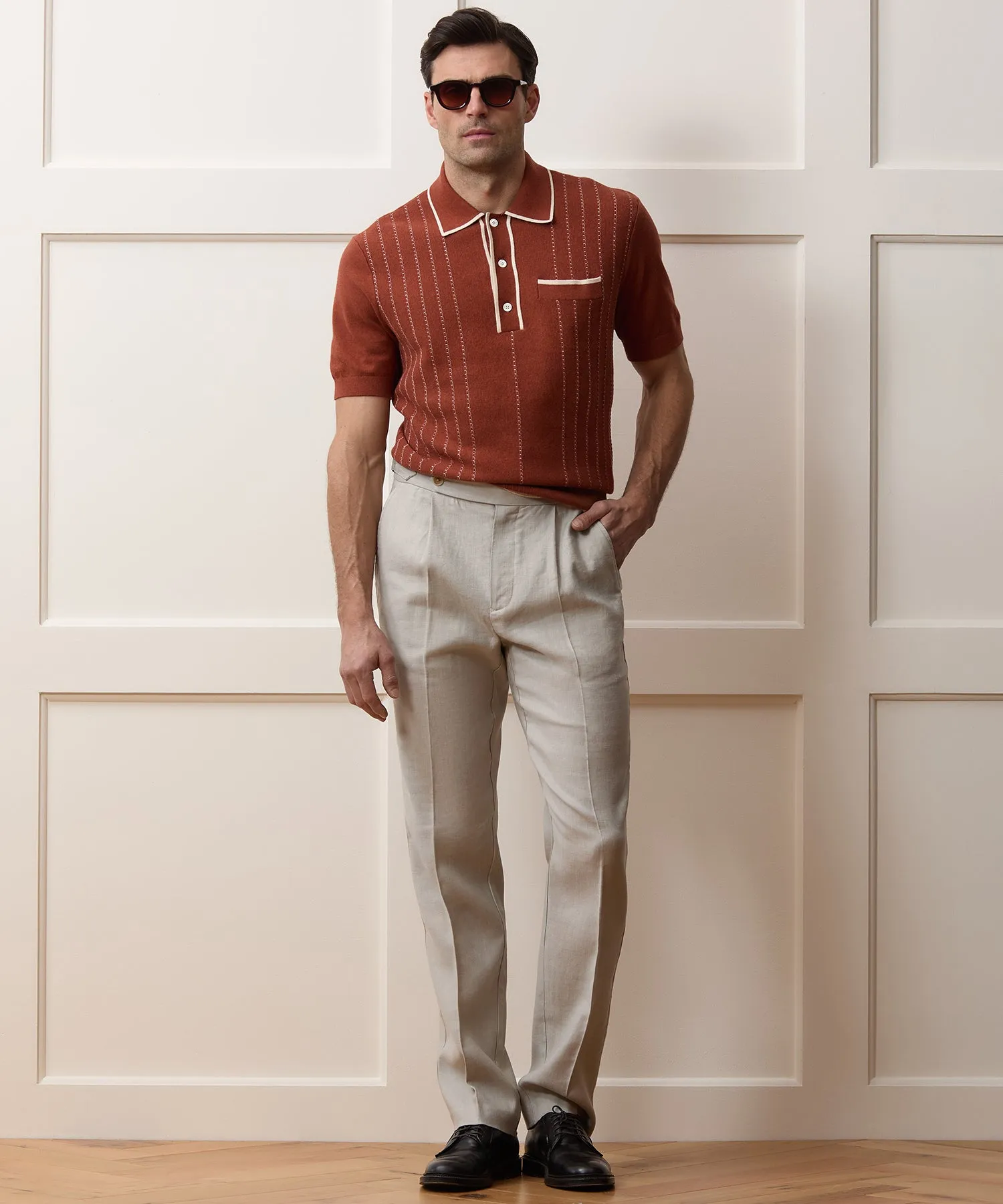 Italian Linen Side Tab Trouser sold by Todd Snyder product image thumbnail 4