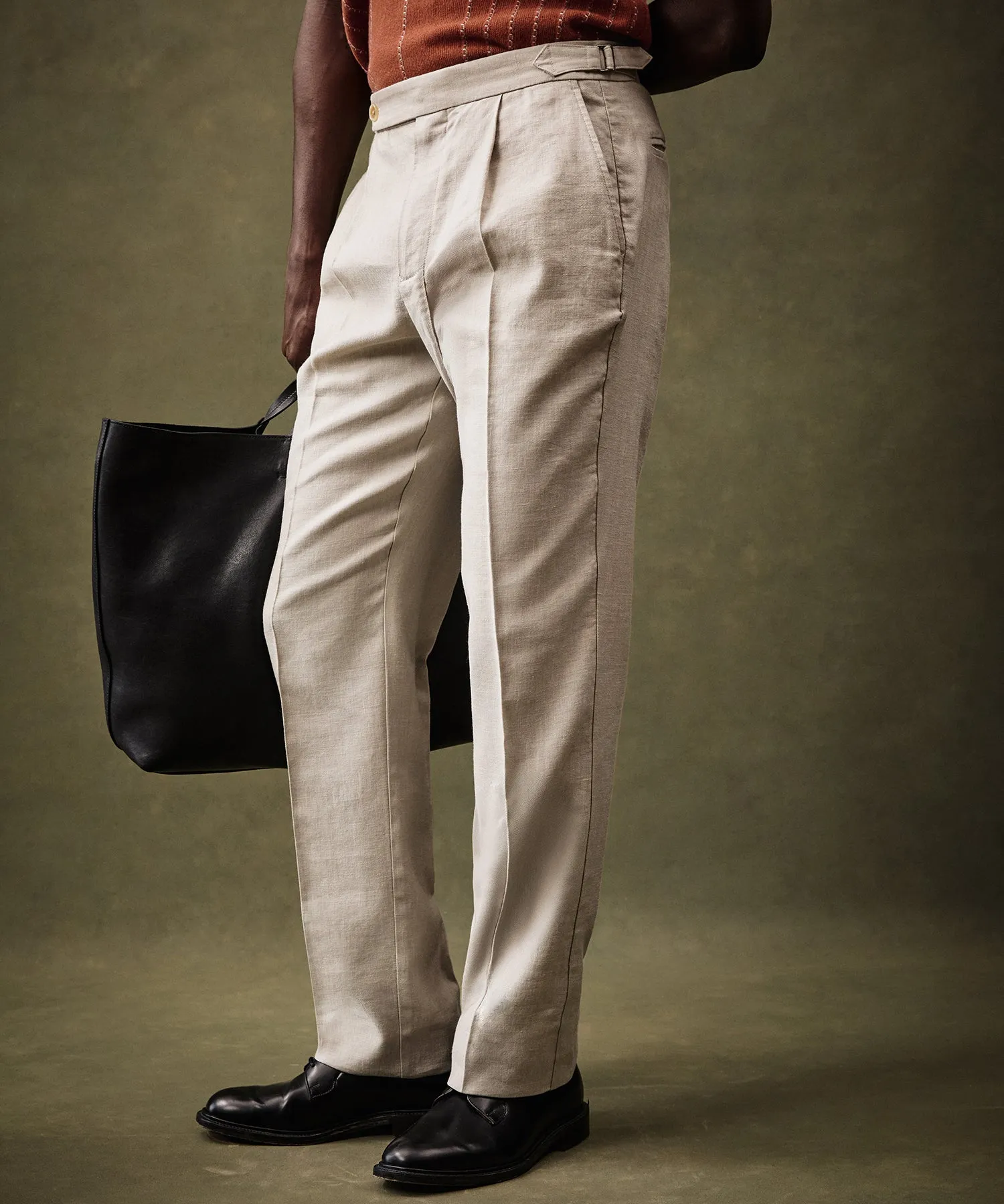 Italian Linen Side Tab Trouser sold by Todd Snyder product image thumbnail 2