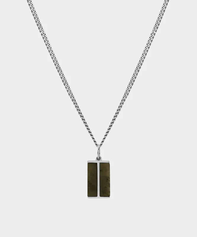 Miansai Sterling Silver Duo Jasper Necklace made by Miansai