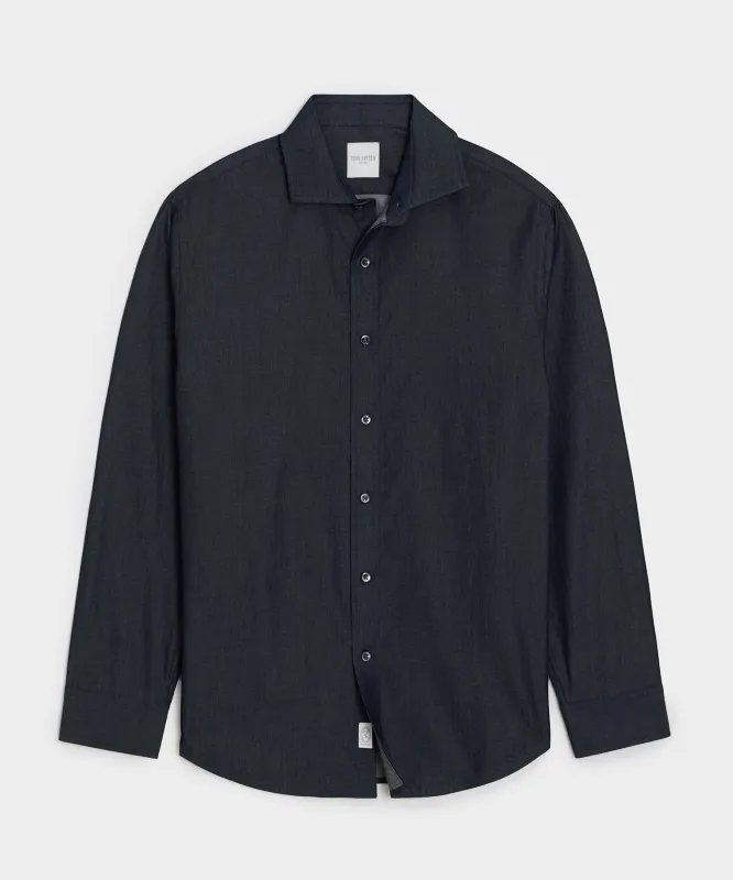 Chambray Spread Collar Dress Shirt sold by Todd Snyder