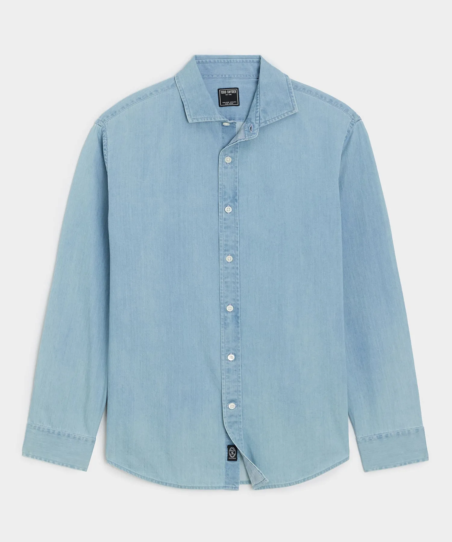 Chambray Spread Collar Dress Shirt sold by Todd Snyder