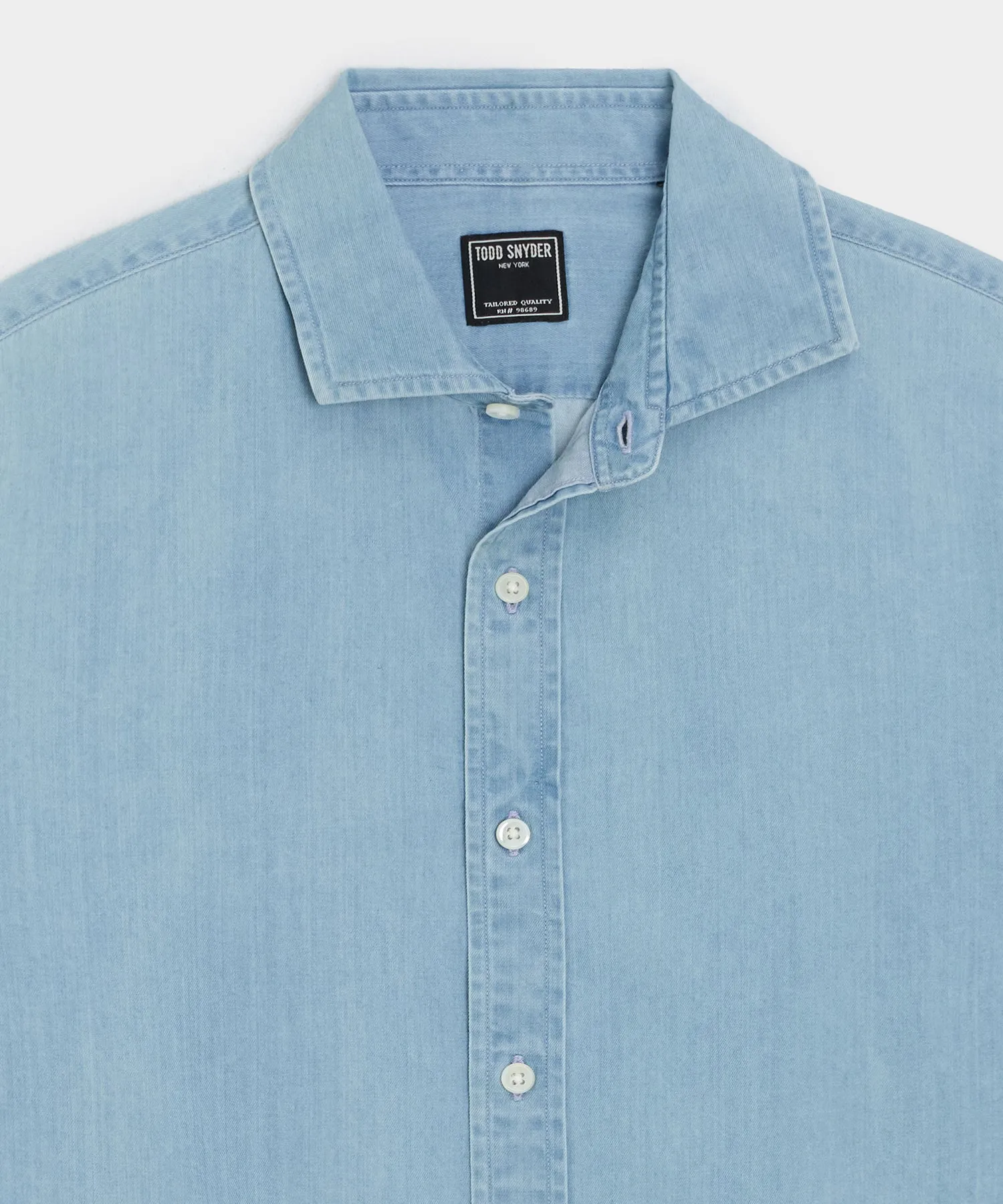 Chambray Spread Collar Dress Shirt sold by Todd Snyder product image thumbnail 3
