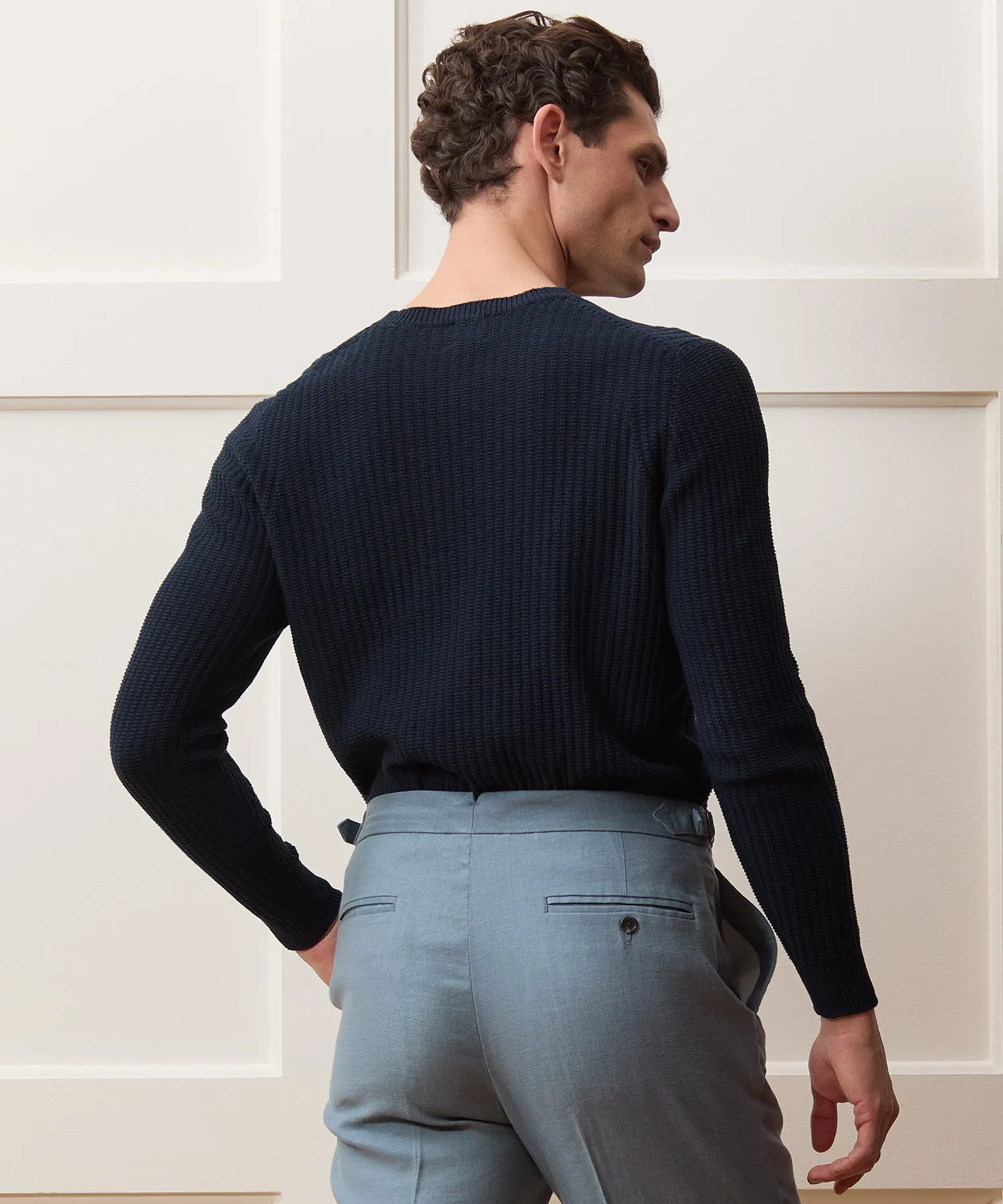 Inis Meáin Linen Marl V-Neck Sweater sold by Todd Snyder product image thumbnail 5