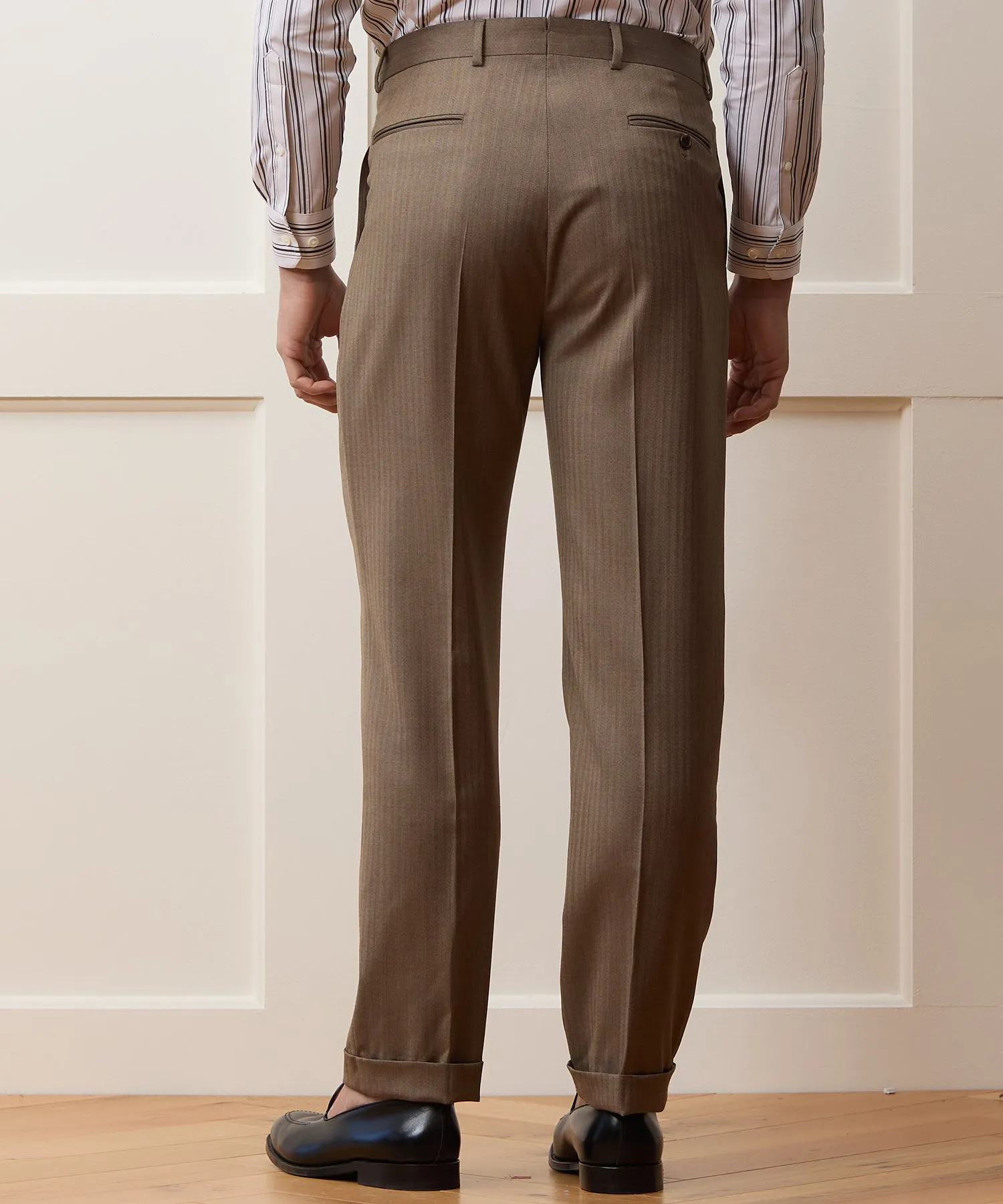 Italian Wool Herringbone Madison Trouser sold by Todd Snyder product image thumbnail 5