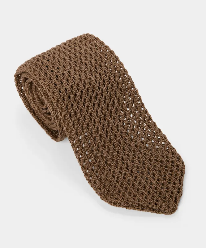 Italian Cotton Open Weave Knit Tie sold by Todd Snyder