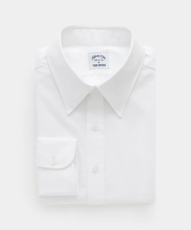 Hamilton + Todd Snyder Long Point Collar Shirt in White sold by Todd Snyder
