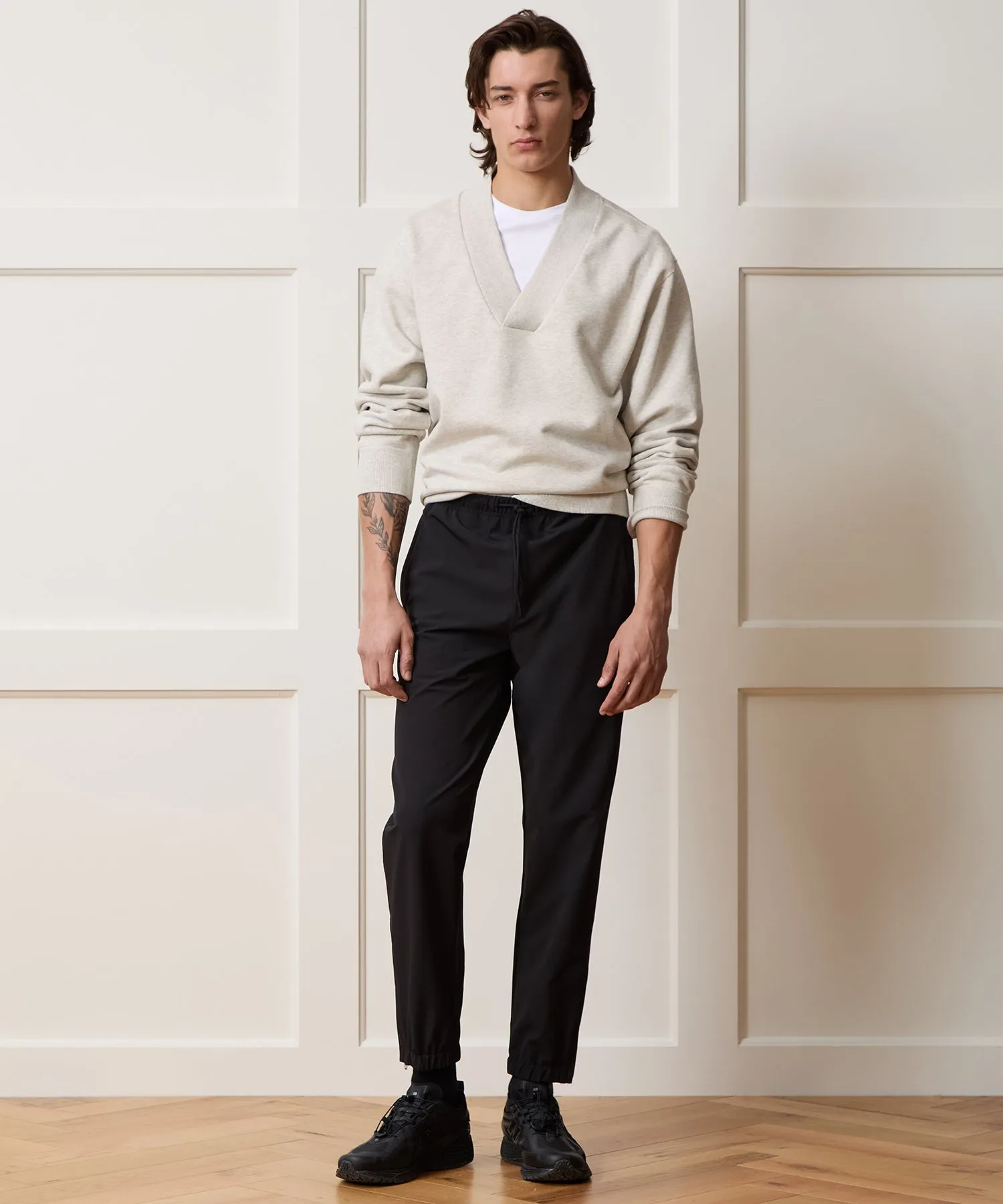 Relaxed Portuguese Terry V-Neck Sweatshirt sold by Todd Snyder product image thumbnail 3