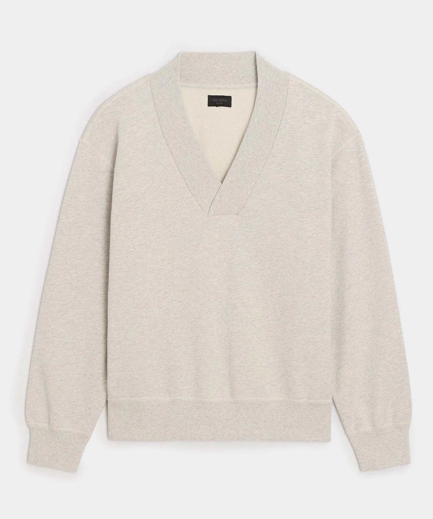 Relaxed Portuguese Terry V-Neck Sweatshirt sold by Todd Snyder