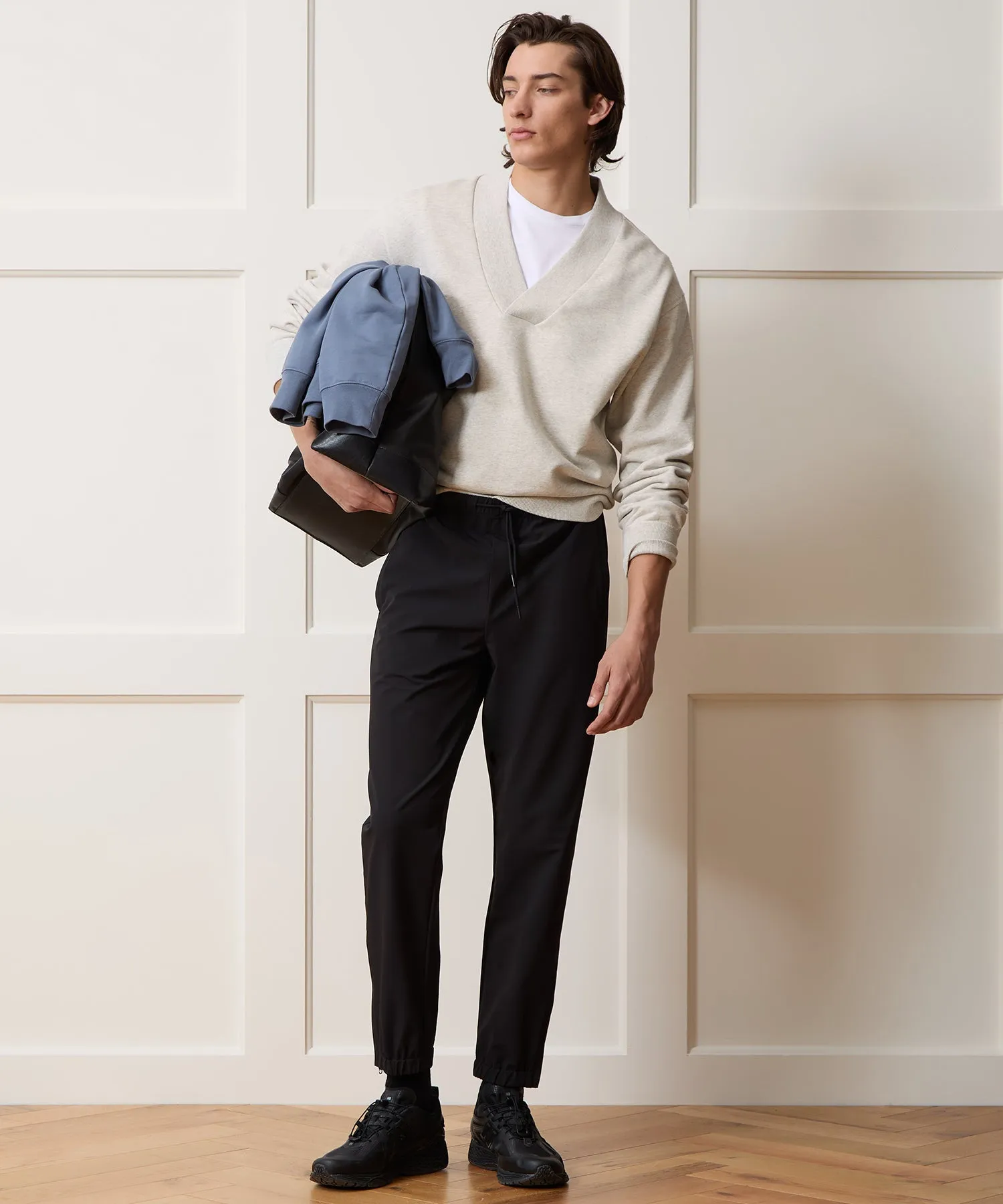 Relaxed Portuguese Terry V-Neck Sweatshirt sold by Todd Snyder product image thumbnail 4