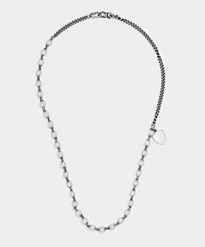 Mondi Silver Necklace with White Pearls sold by Todd Snyder
